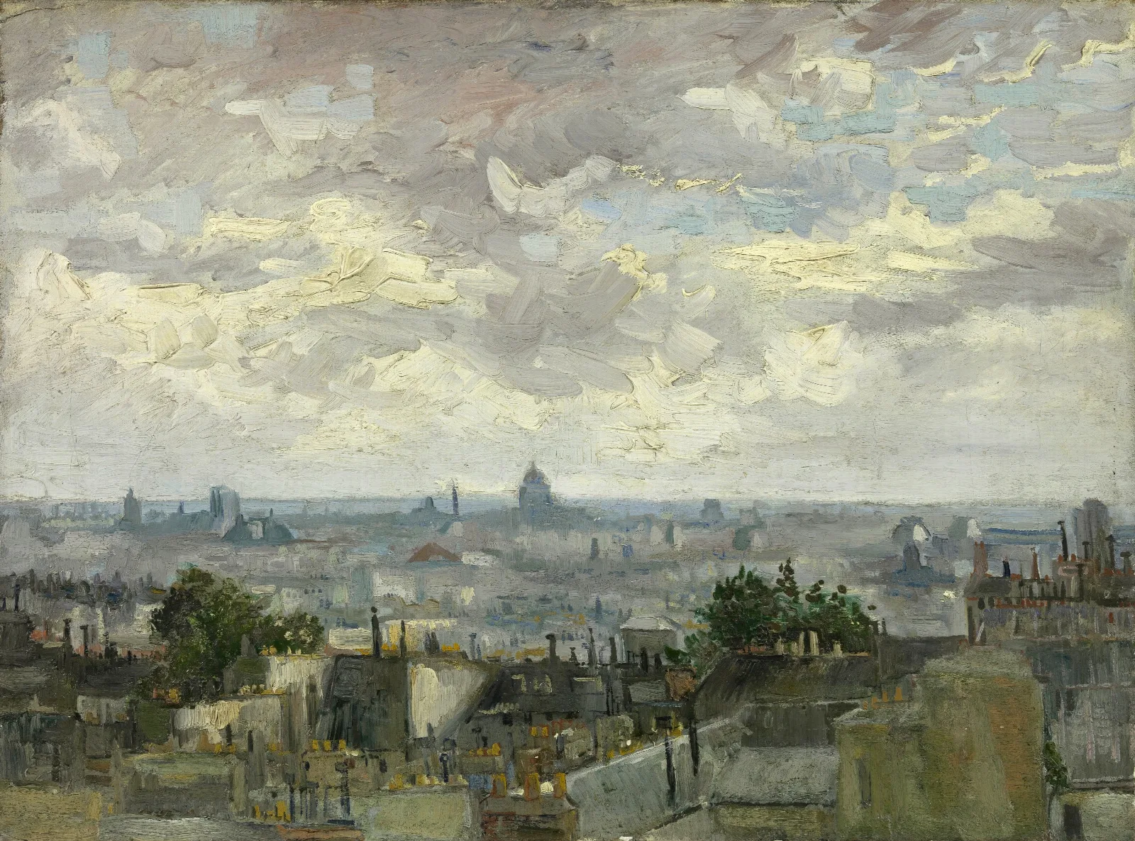 View Of Paris 3 Wall Art by Vincent van Gogh - Canvas Print