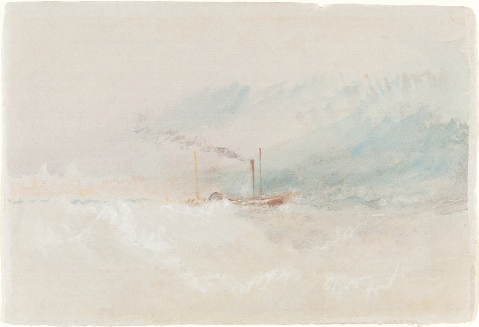 A Packet Boat Off Dover Wall Art by Joseph Mallord William Turner - Canvas Print