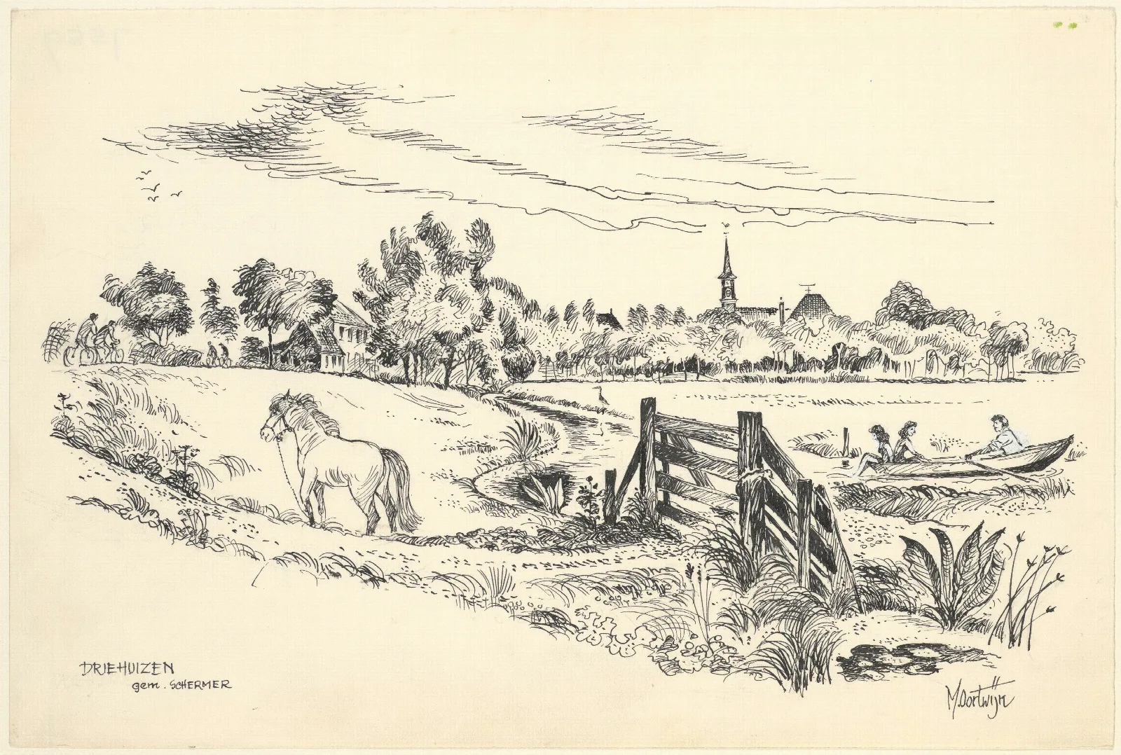 Gezicht Op Driehuizen Wall Art by Maarten Oortwijn - Canvas Print