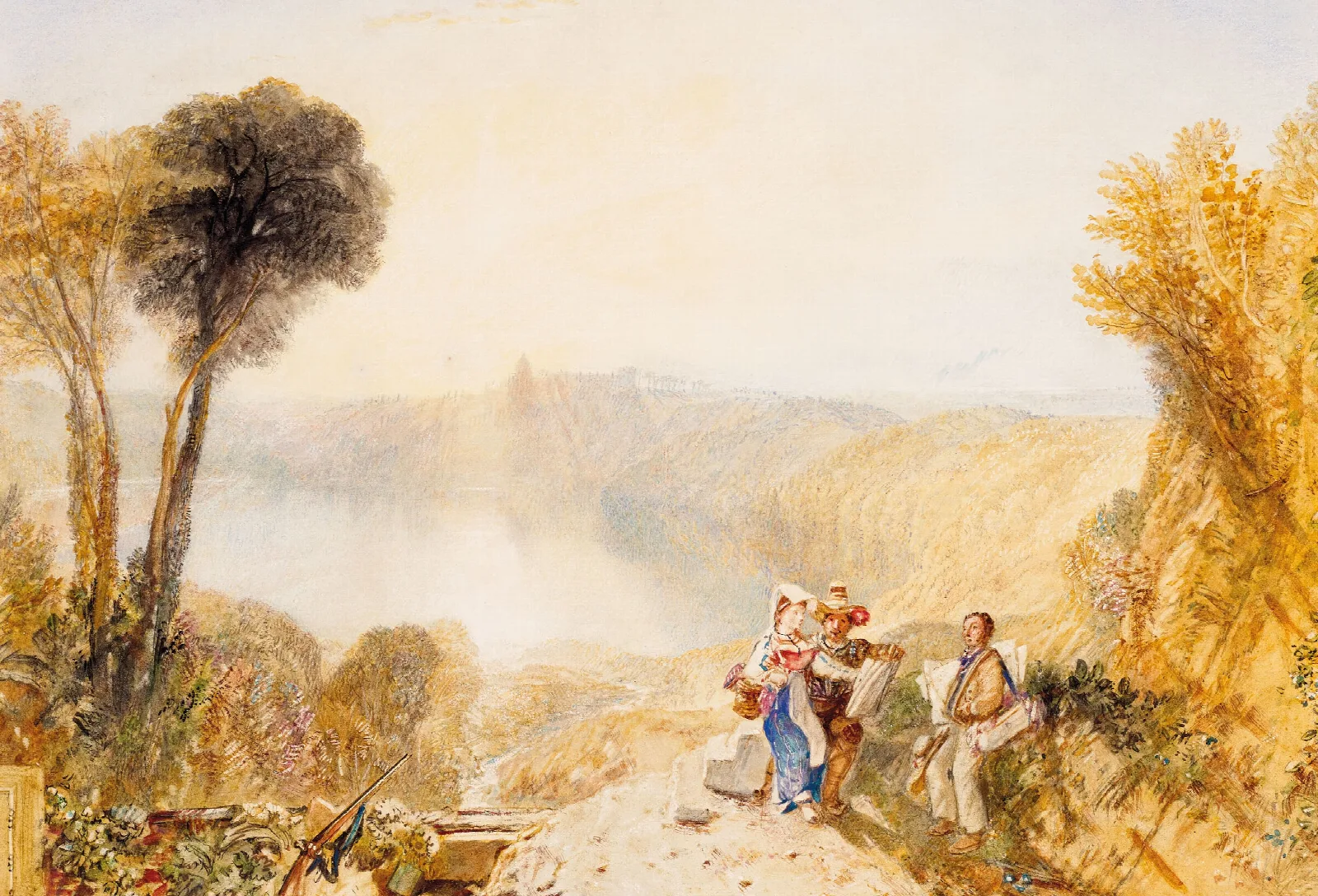 Lake Albano Italy 2 Wall Art by Joseph Mallord William Turner - Canvas Print