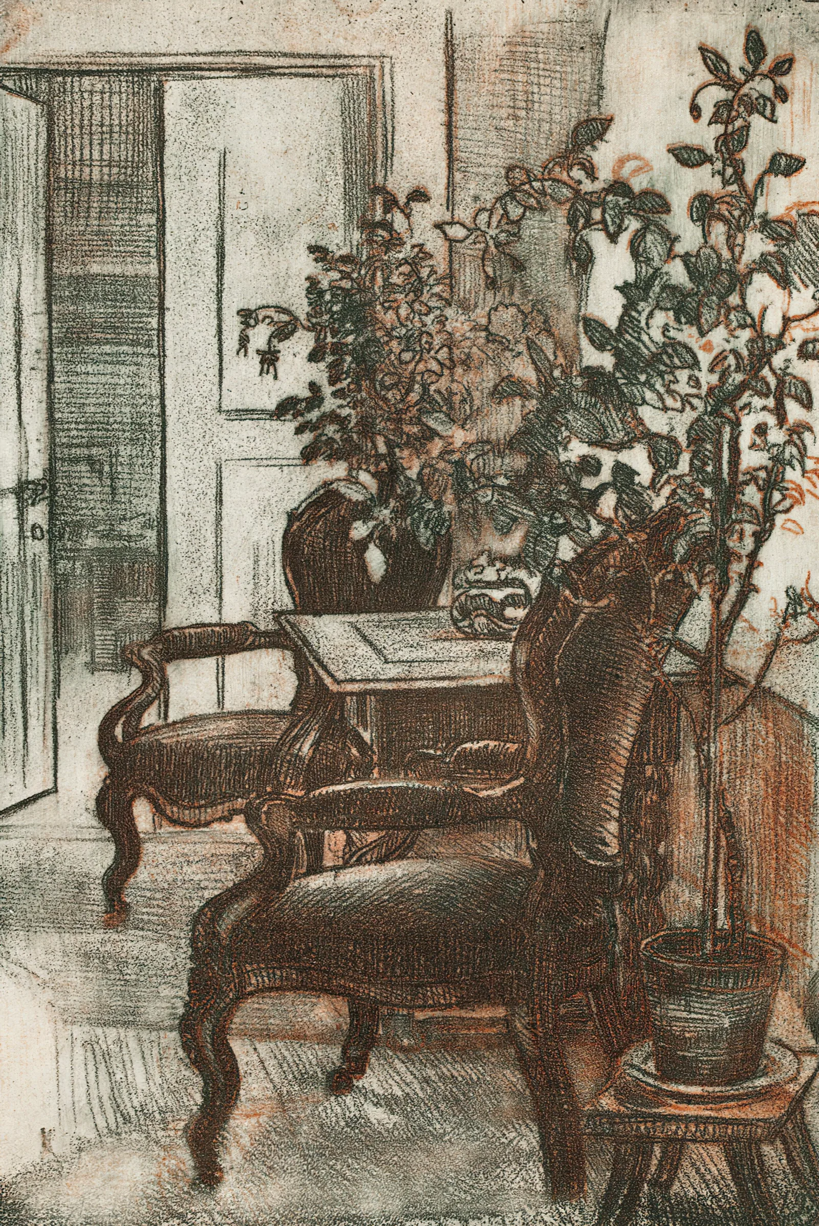 Interior Of Suviranta 2 Wall Art by Eero Järnefelt - Canvas Print
