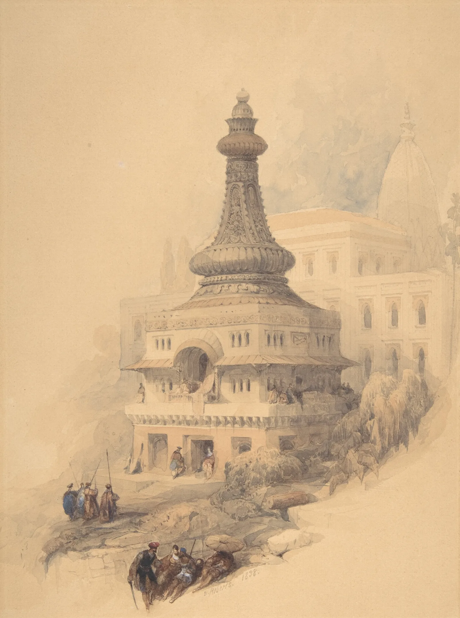 Oriental Scene 2 Wall Art by David Roberts - Canvas Print