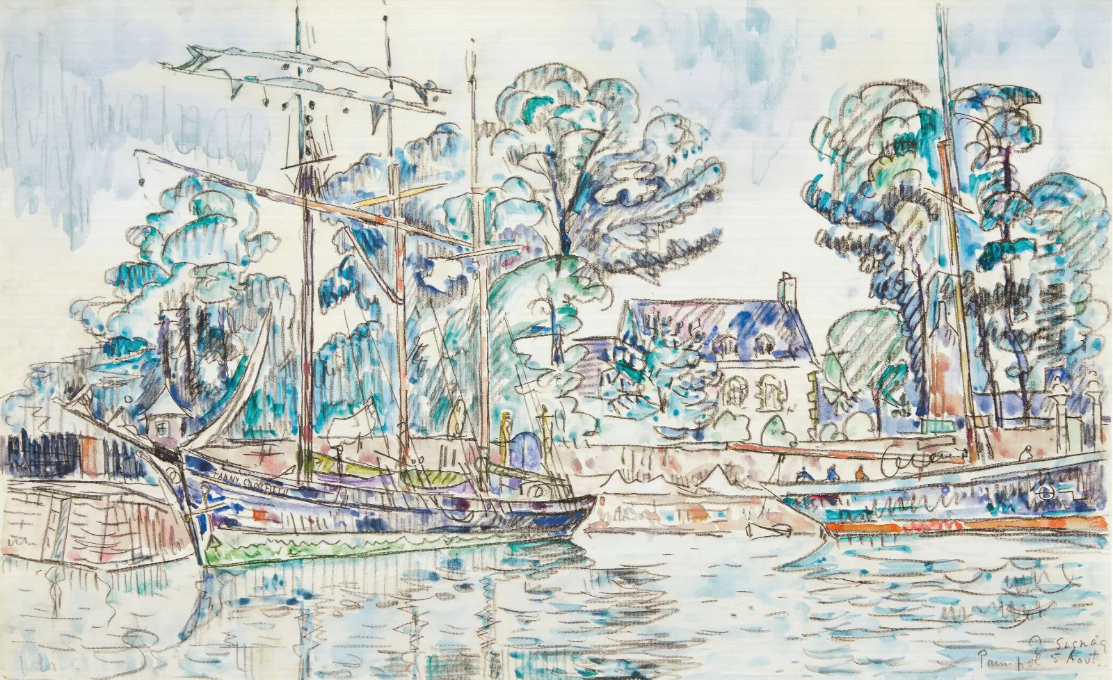 Paimpol Le Fanny Crossfield Wall Art by Paul Signac - Canvas Print