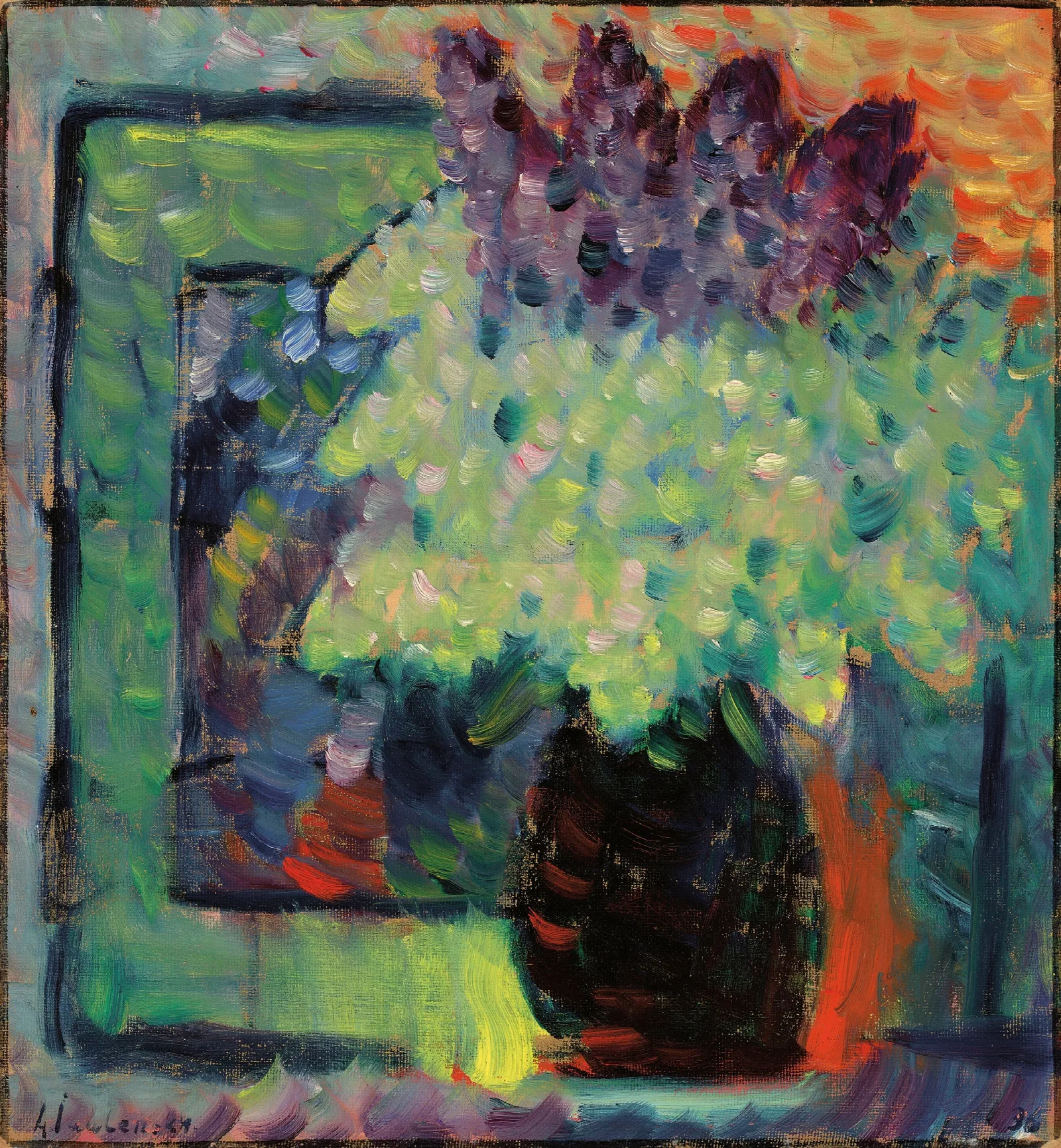 Grosses Stilleben Fliederstrauss In Vase Wall Art by Alexej von Jawlensky - Canvas Print