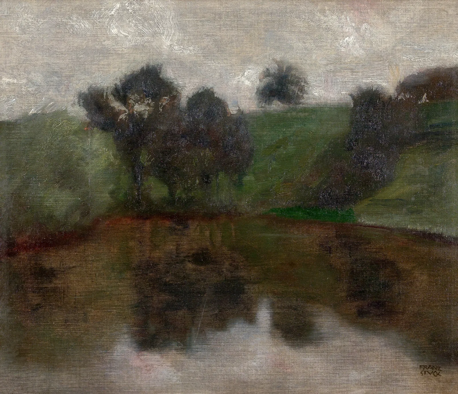 Landscape 290 Wall Art by Franz von Stuck - Canvas Print