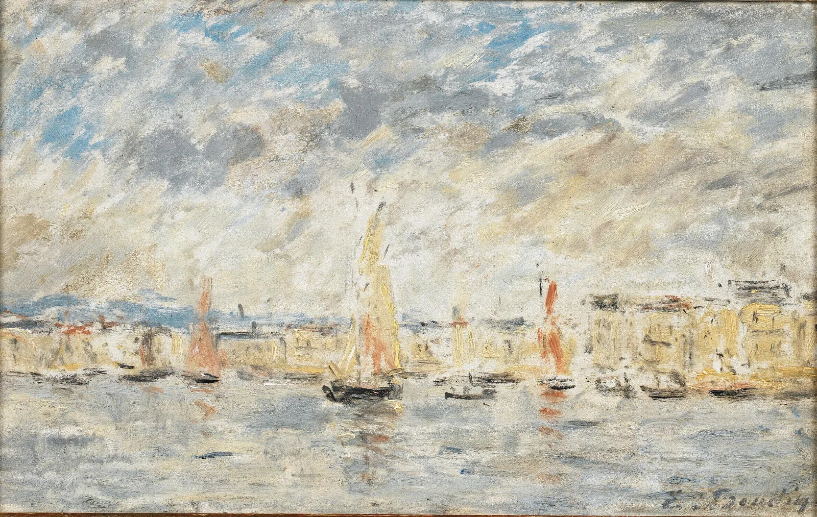 Honfleur Le Port Wall Art by Eugène Boudin - Canvas Print