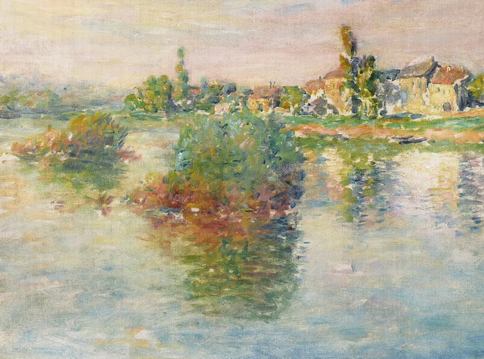 La Seine A Lavacourt Wall Art by Claude Monet - Canvas Print