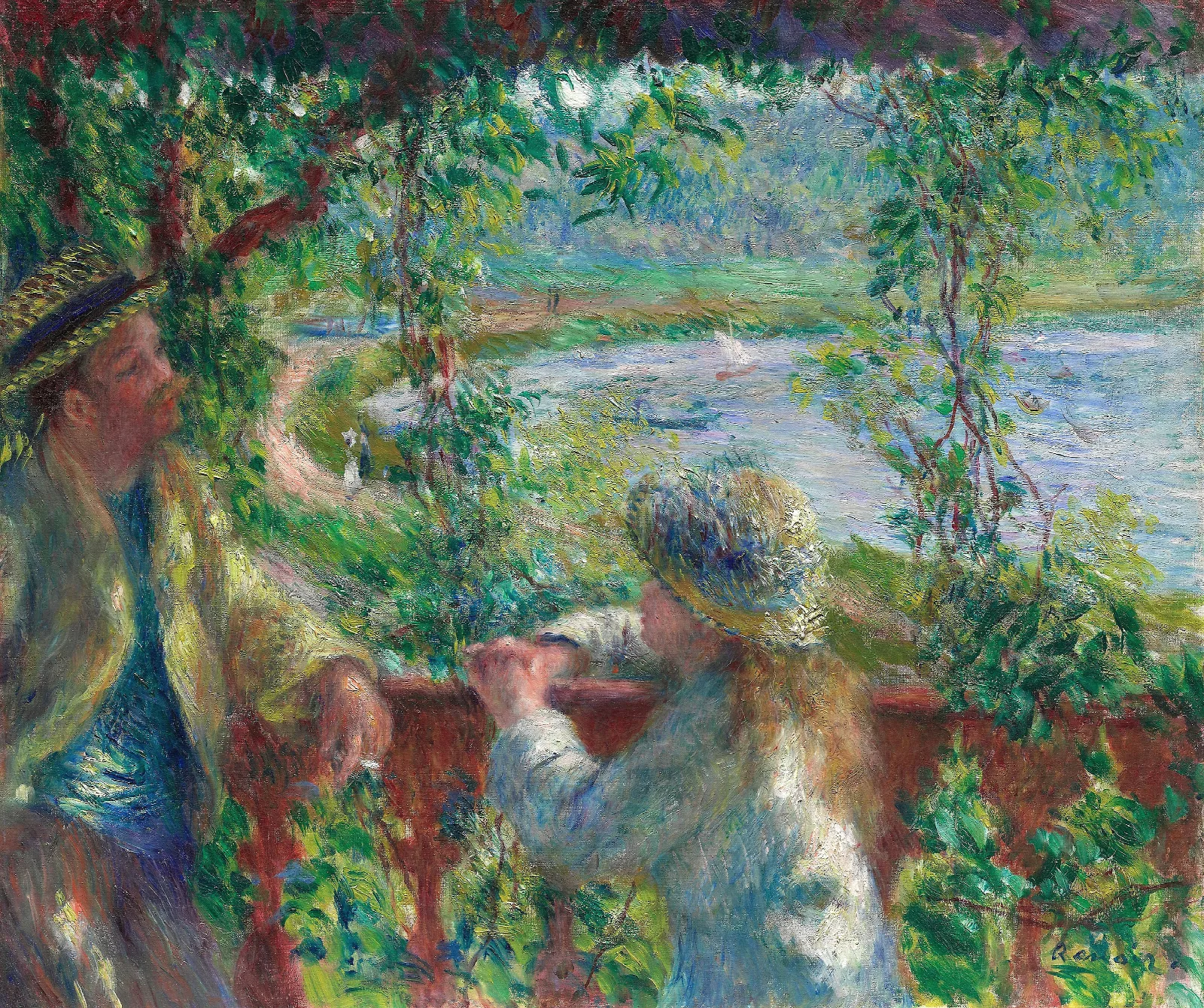 Near The Lake Wall Art by Pierre-Auguste Renoir - Canvas Print