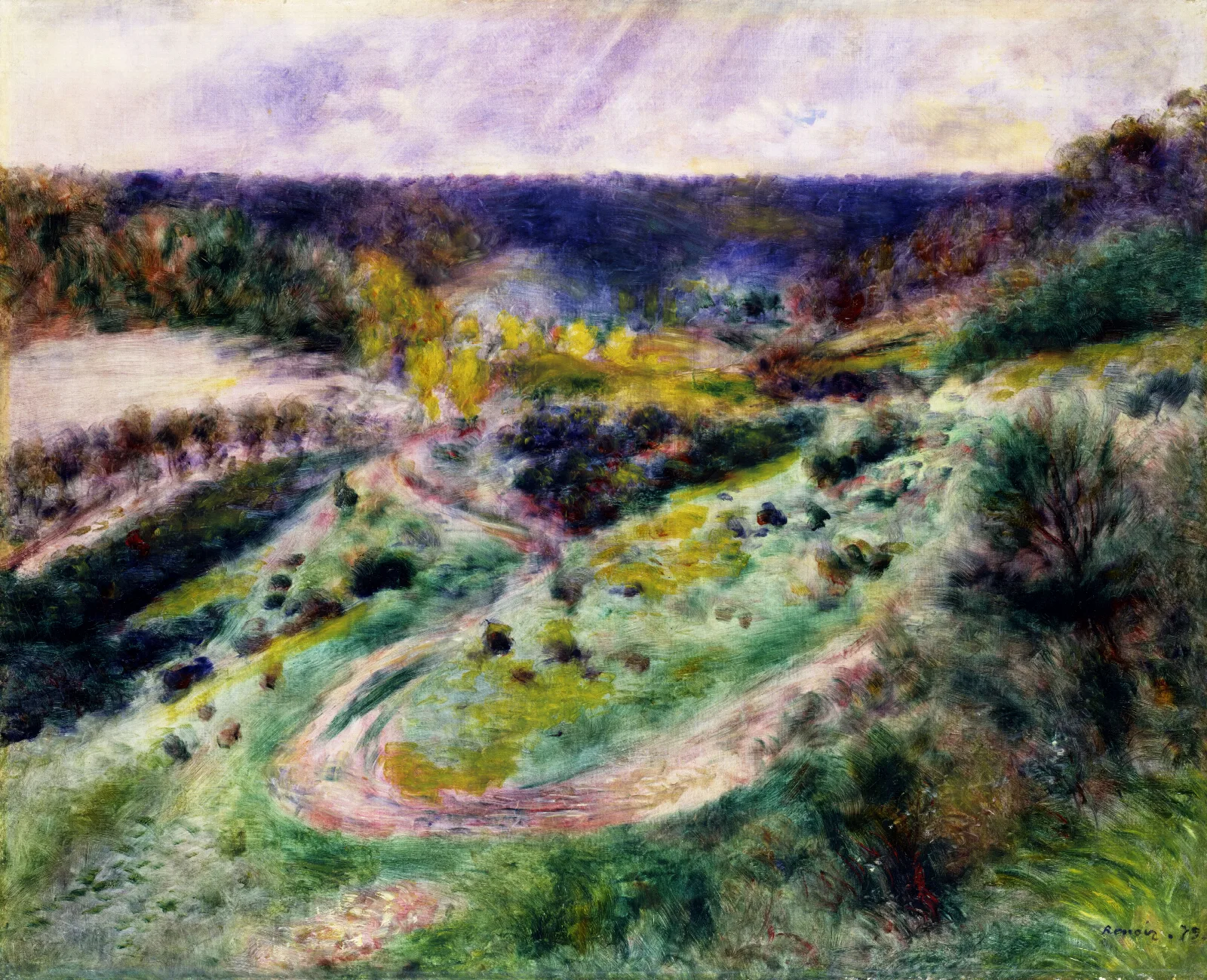 Road At Wargemont Wall Art by Pierre-Auguste Renoir - Canvas Print