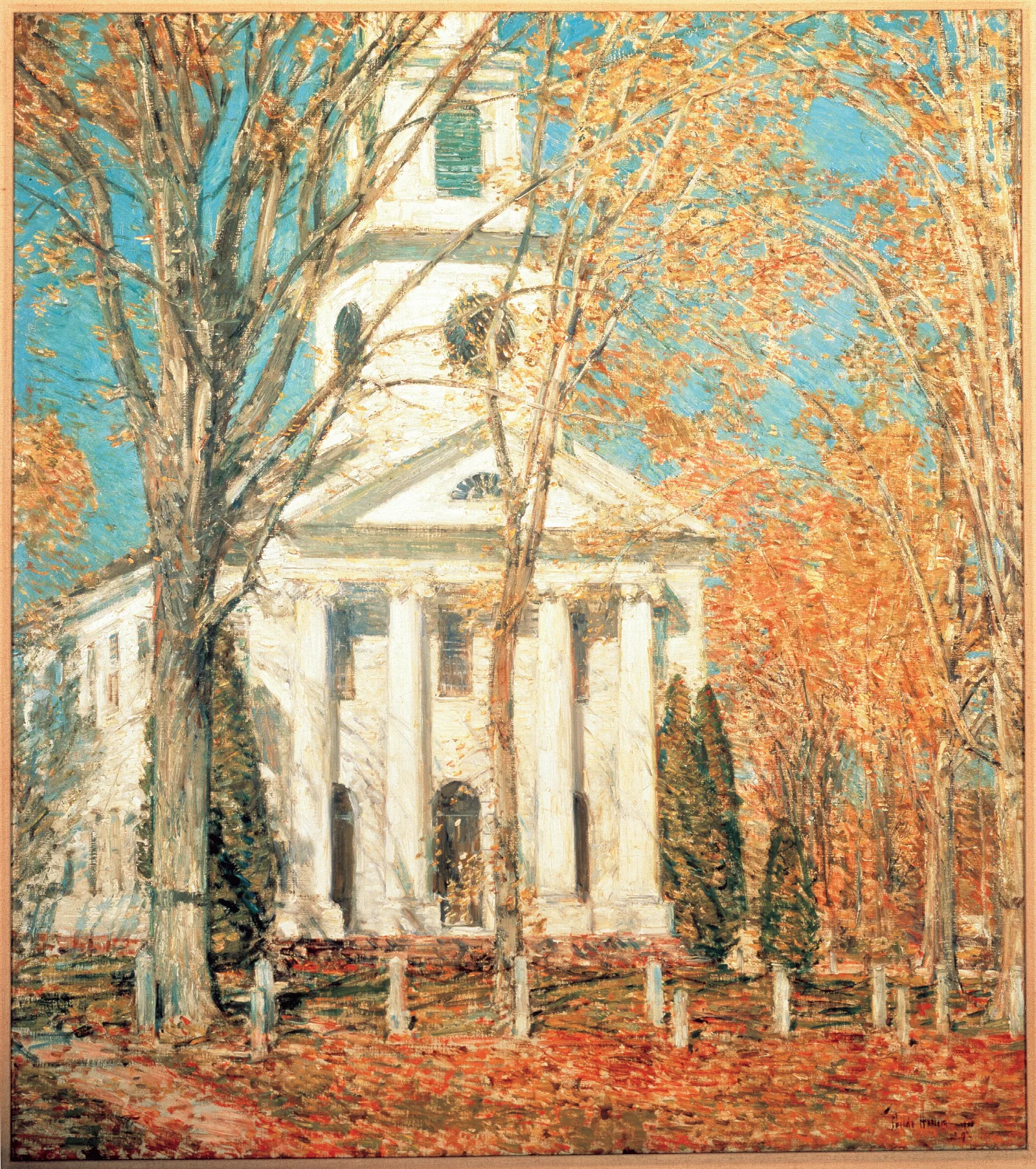 Church At Old Lyme Connecticut Wall Art by Childe Hassam - Canvas Print