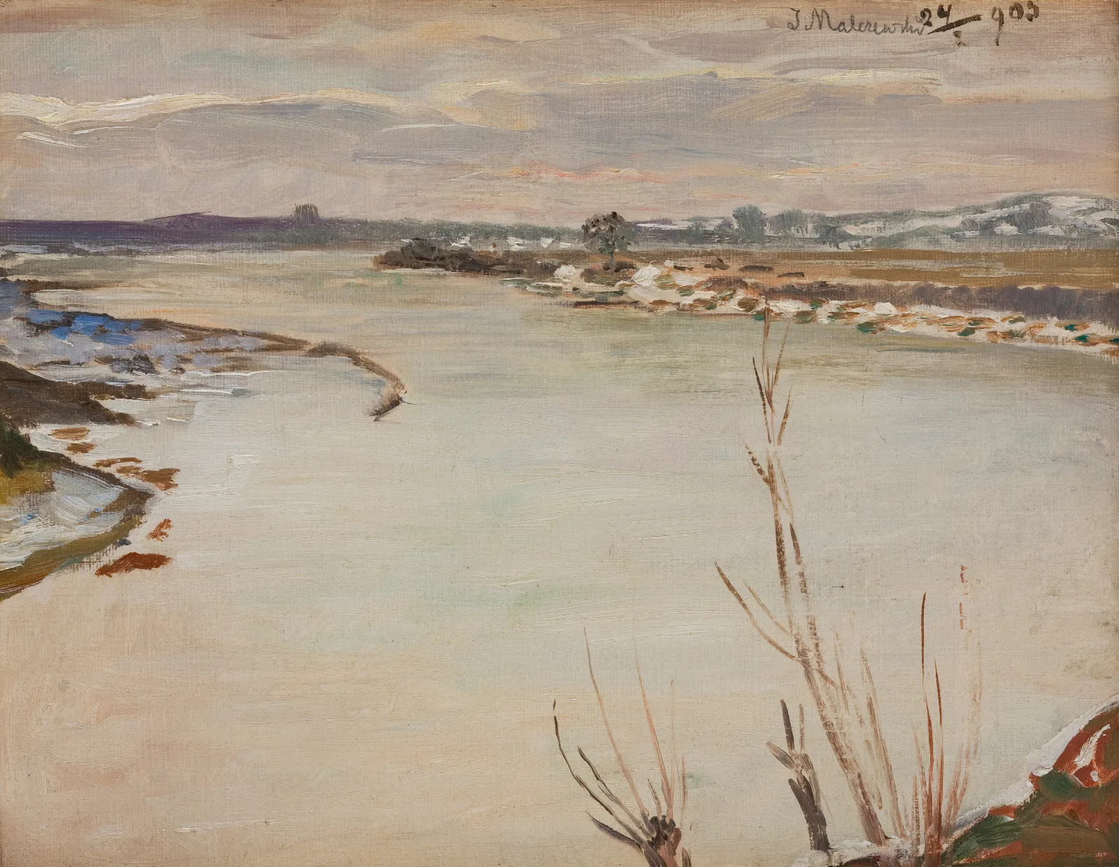 Spring Thaw 2 Wall Art by Jacek Malczewski - Canvas Print