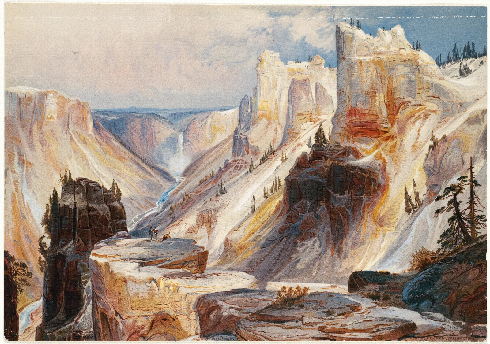 The Grand Canyon Yellowstone Wall Art by Thomas Moran - Canvas Print