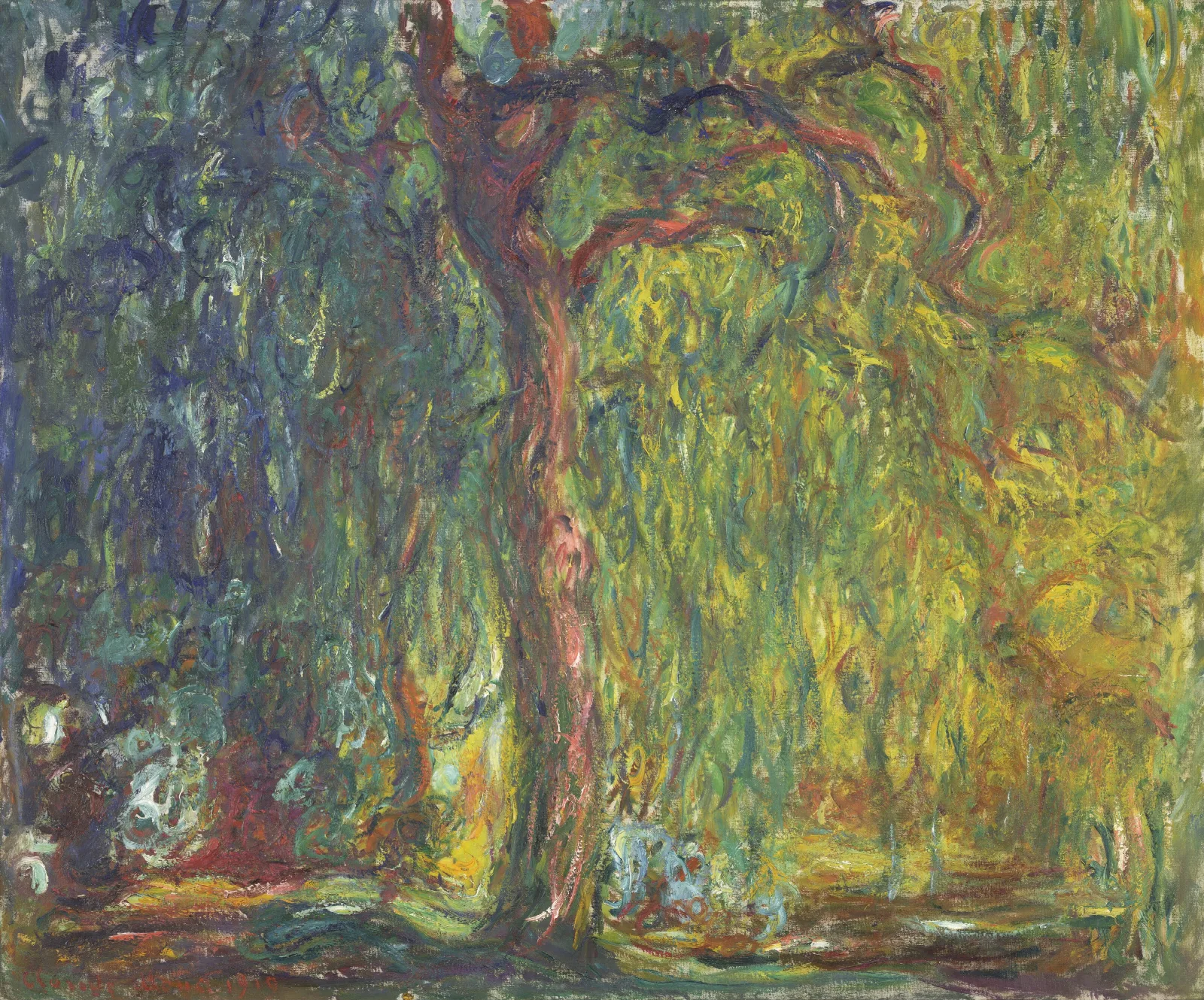 Weeping Willow Wall Art by Claude Monet - Canvas Print