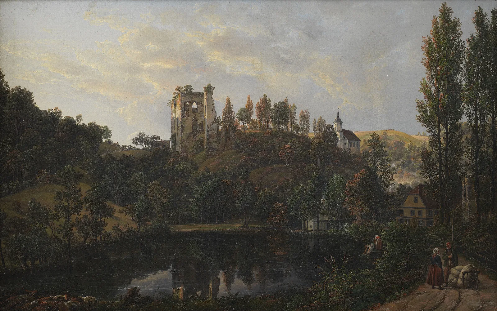 The Castle Ruin At Tharandt Wall Art by Johan Christian Dahl - Canvas Print