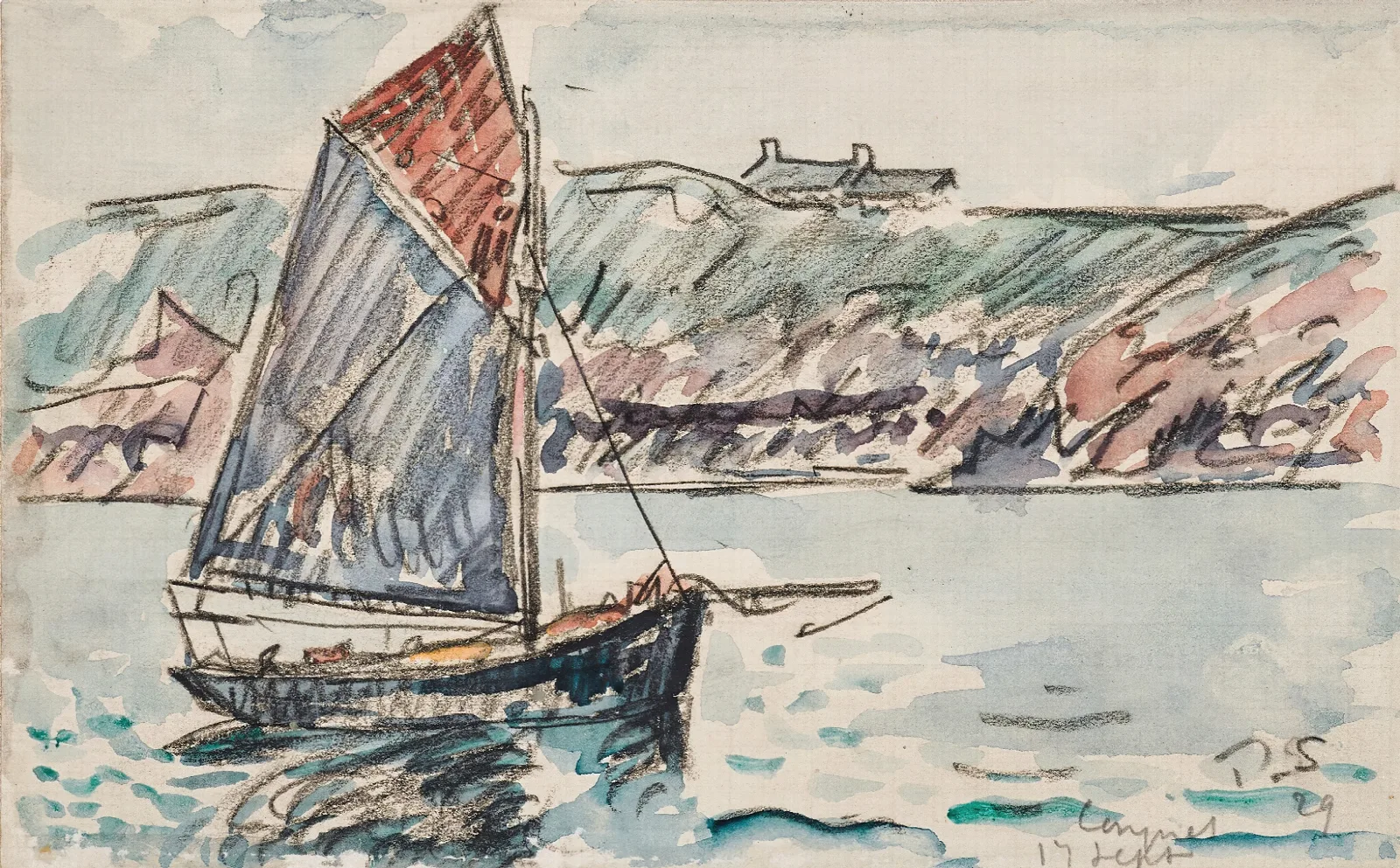 Conquet Voilier Wall Art by Paul Signac - Canvas Print