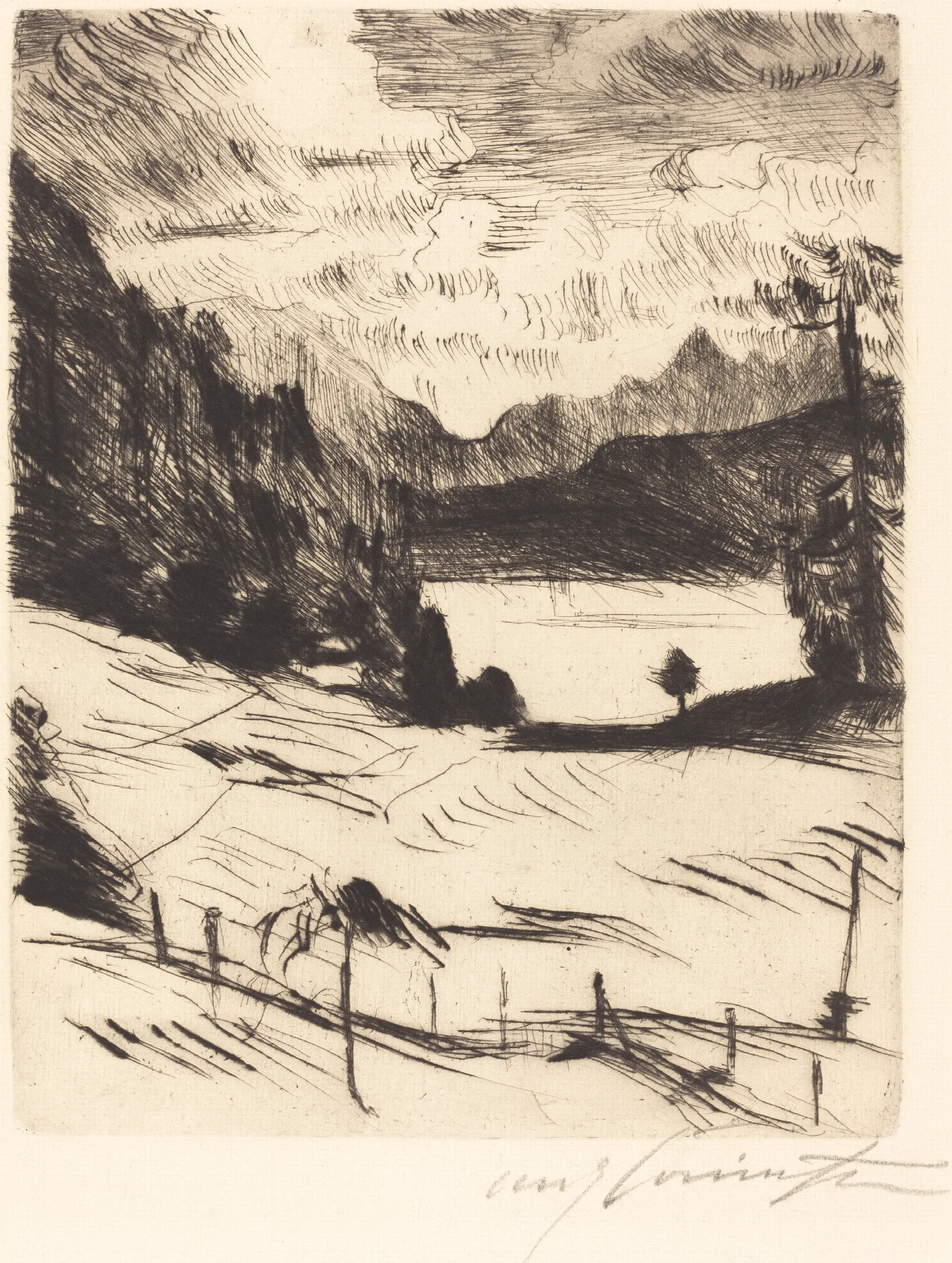 On The Walchen Sea Am Walchensee Wall Art by Lovis Corinth - Canvas Print