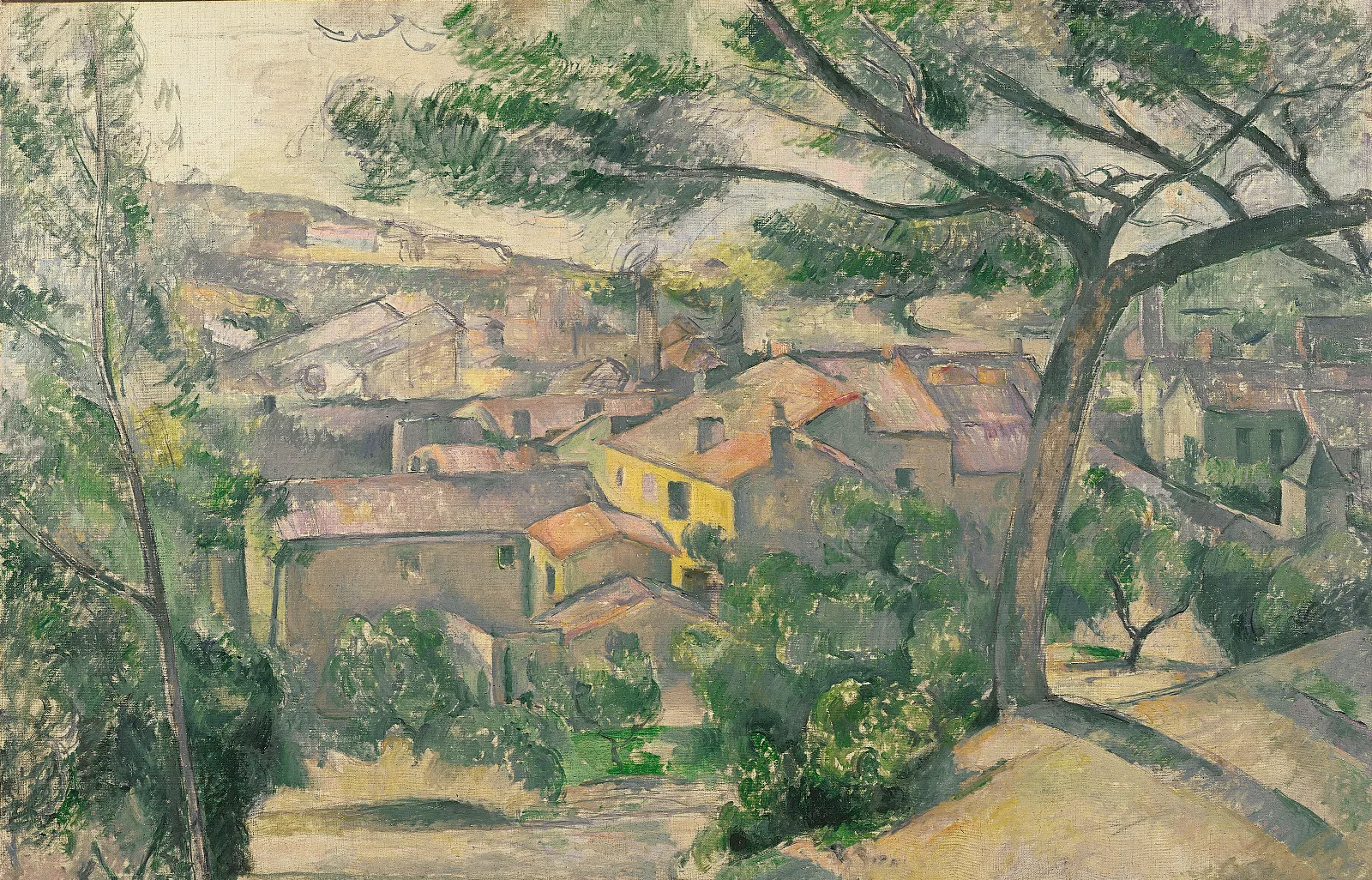 Morning View Of Lestaque Against The Sunlight Wall Art by Paul Cézanne - Canvas Print