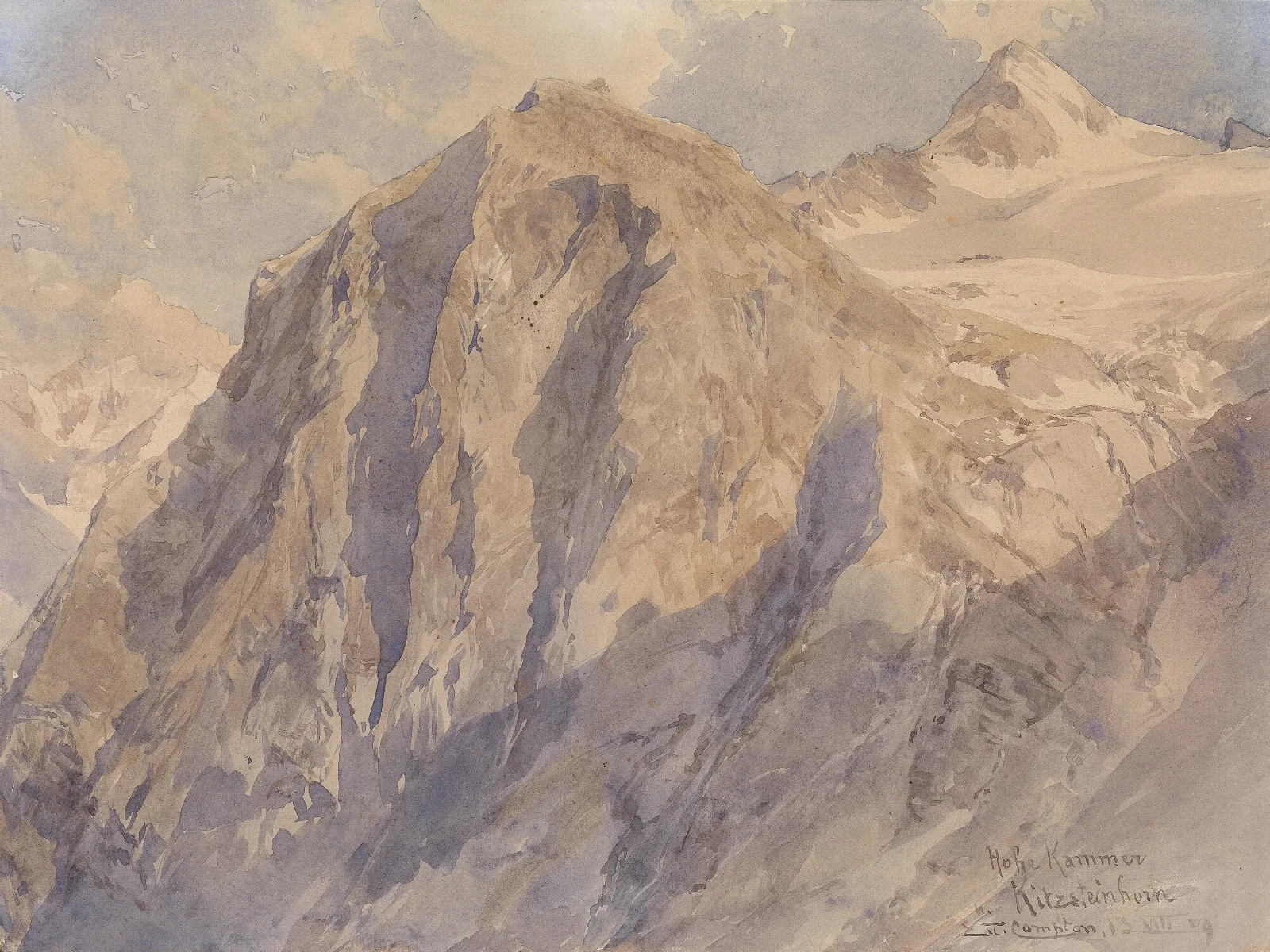 Hohe Kammer Kitzsteinhorn Wall Art by Edward Theodore Compton - Canvas Print