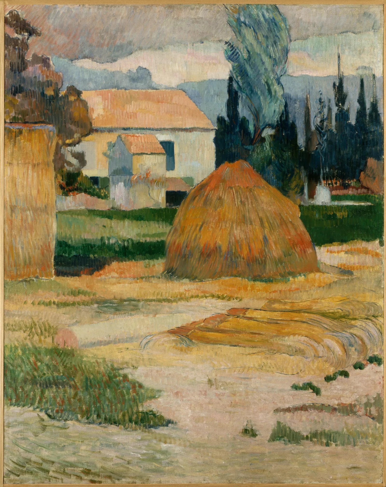 Landscape Near Arles Wall Art by Paul Gauguin - Canvas Print
