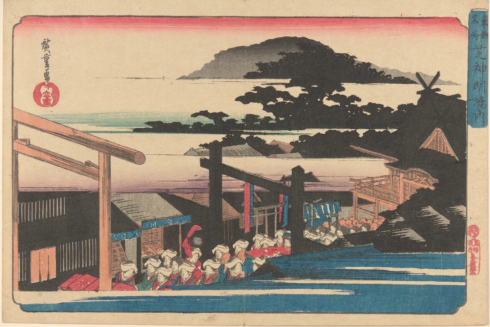 Toto Meisho Shiba Shimei Wall Art by Utagawa Hiroshige - Canvas Print