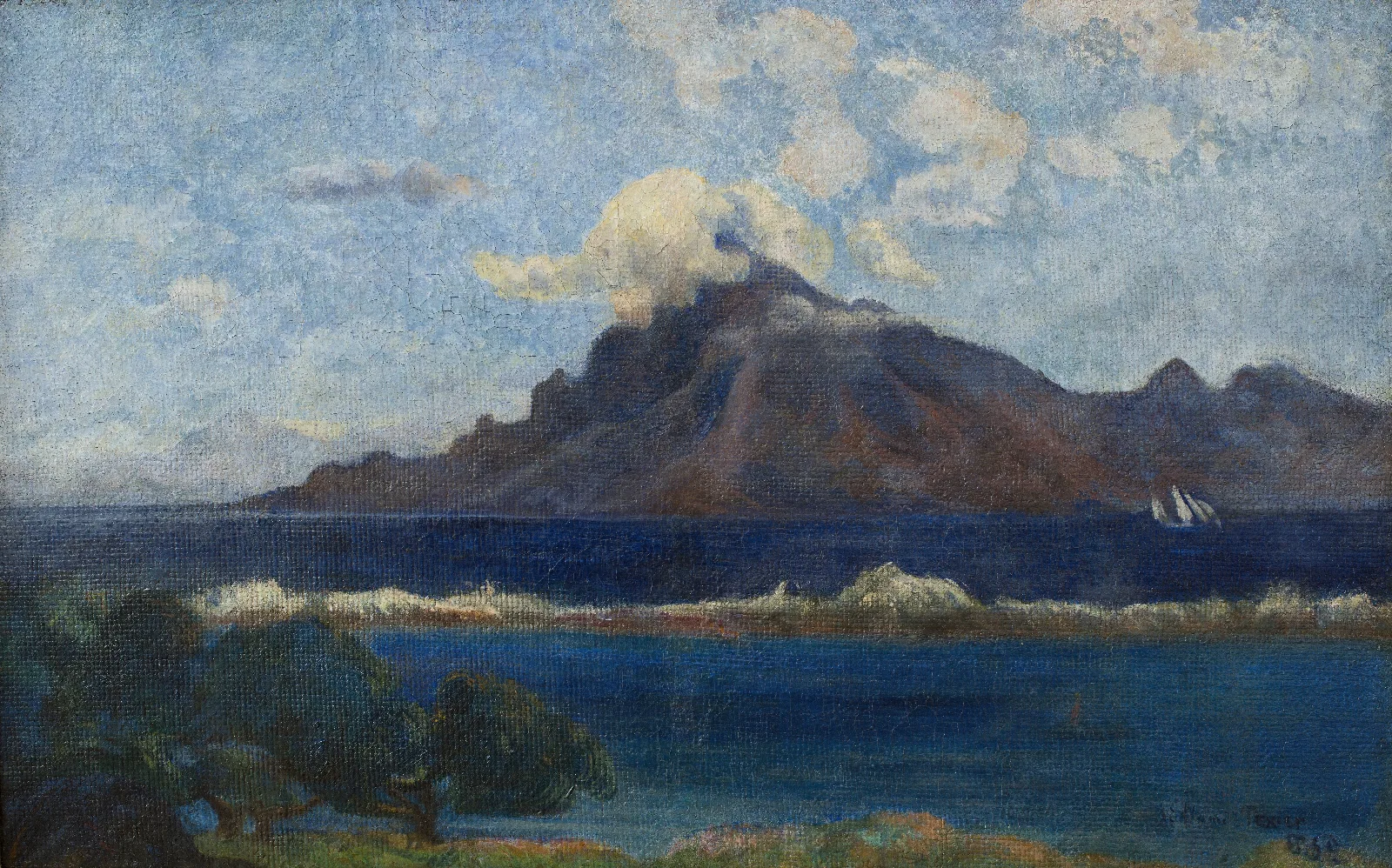 Paysage De Te Vaa Wall Art by Paul Gauguin - Canvas Print