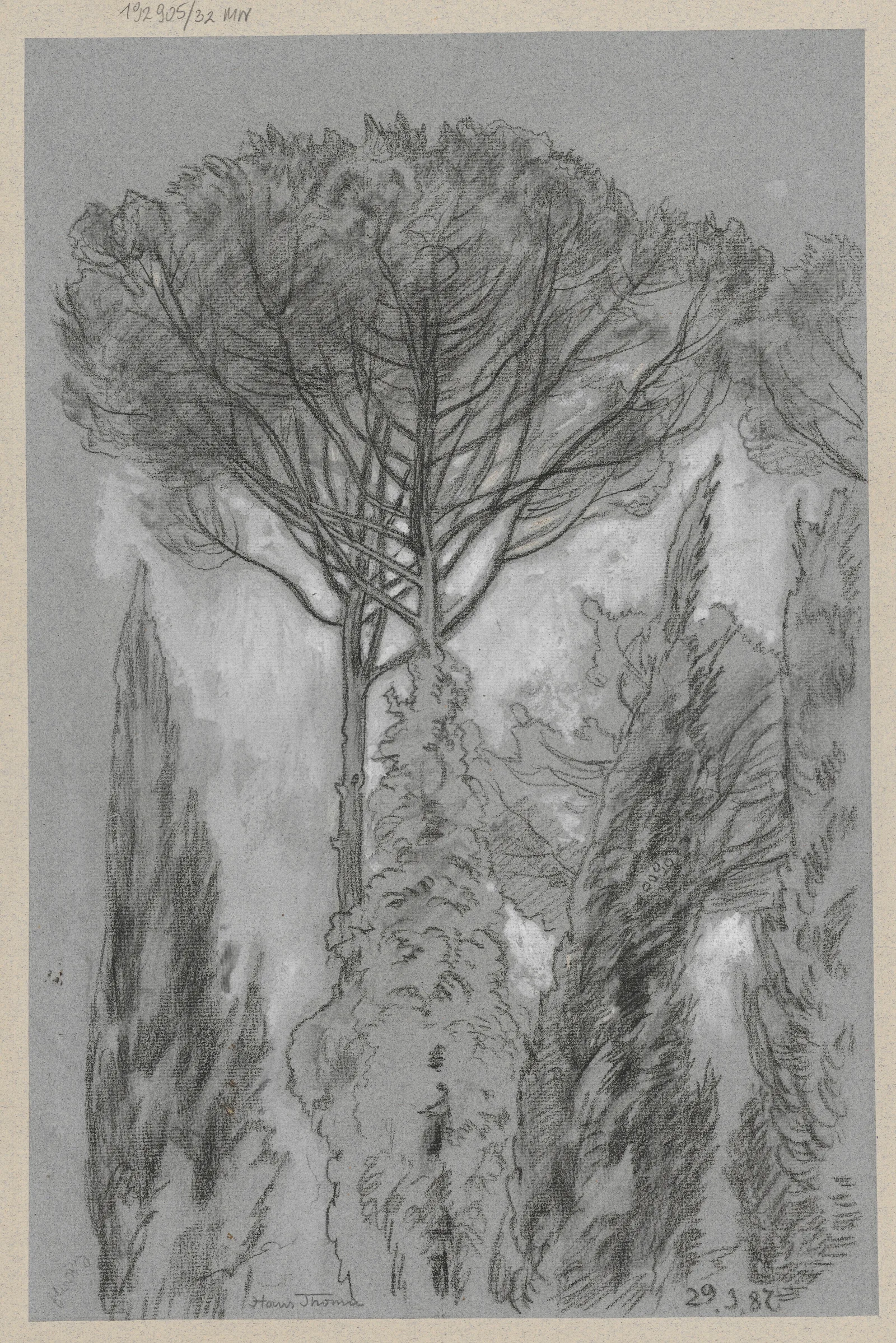 View Of Trees In Florence Wall Art by Hans Thoma - Canvas Print