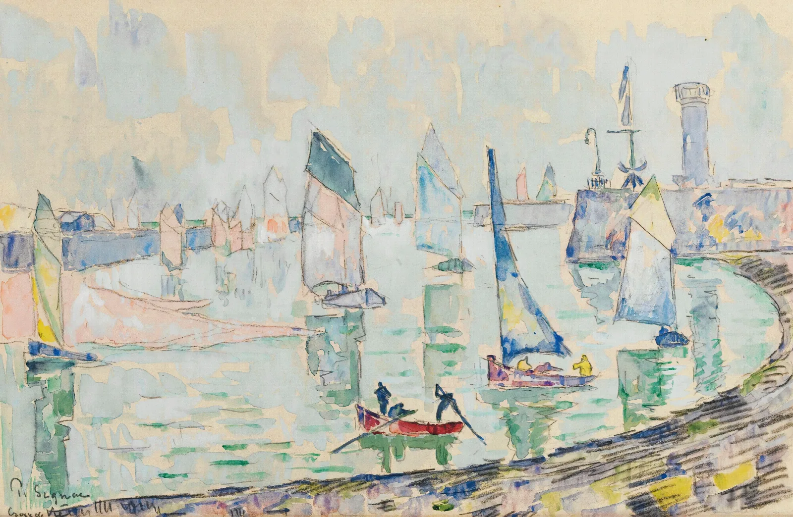 Saint Gilles Croix De Vie Wall Art by Paul Signac - Canvas Print