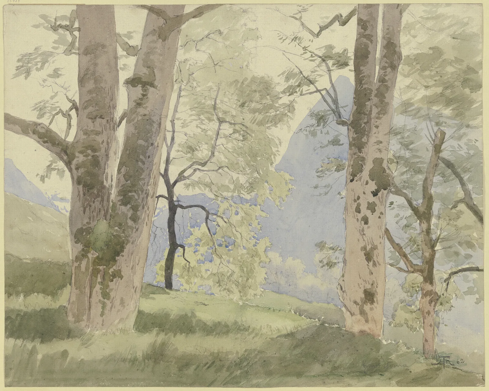 Schwarzwaldlandschaft Blick Vom Waldesrande Auf Die Berge Wall Art by Hans Thoma - Canvas Print