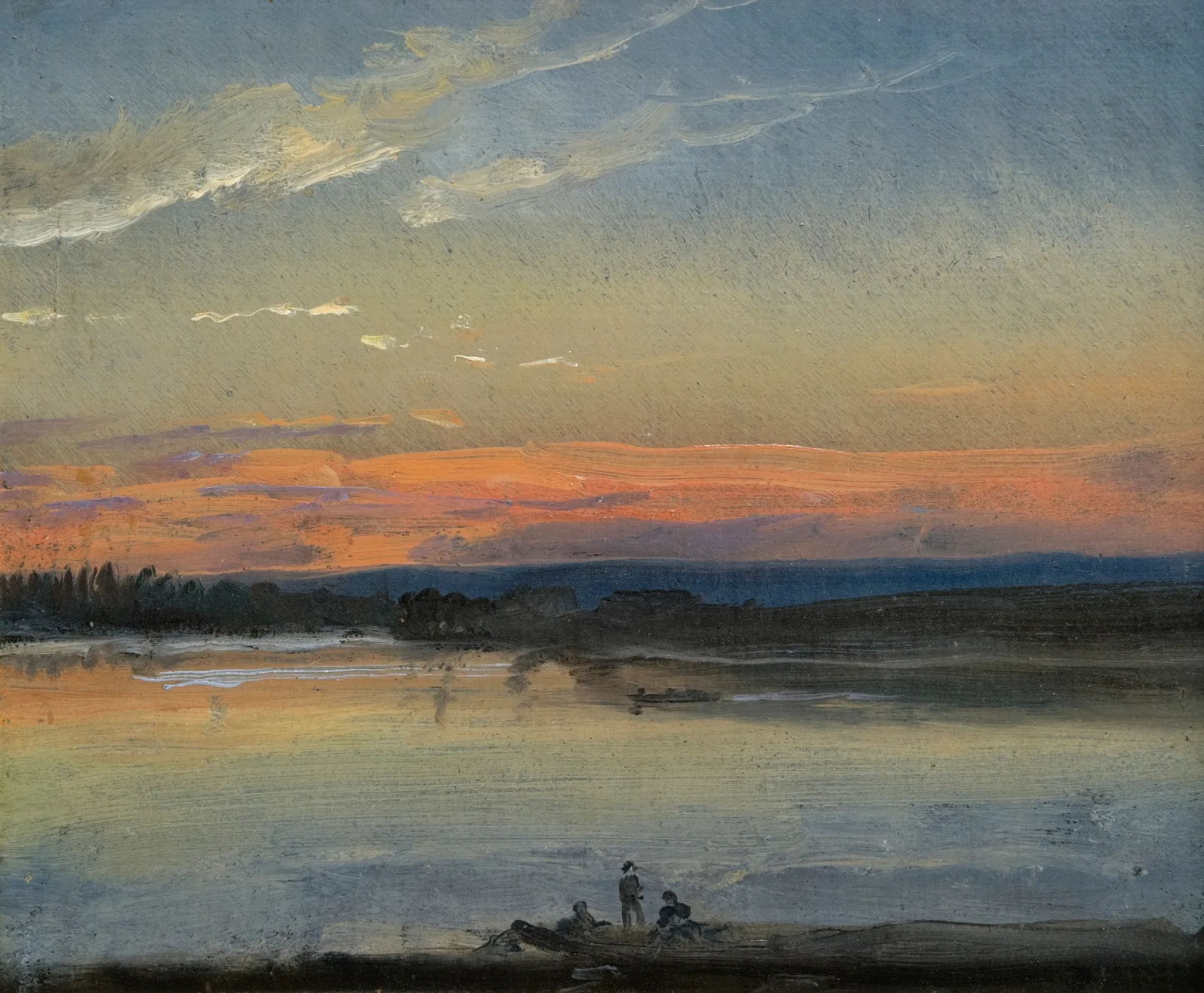 The Elbe In Evening Light Wall Art by Johan Christian Dahl - Canvas Print