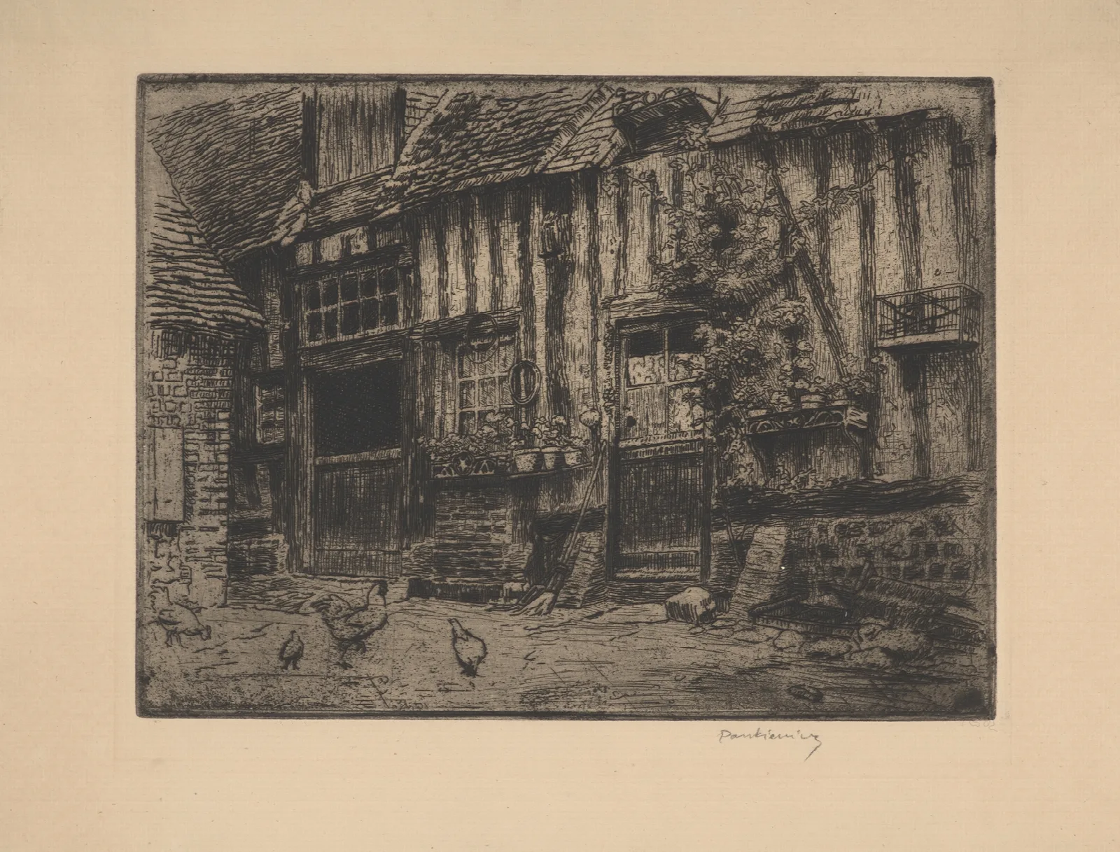 House In The Village Of Breton Wall Art by Józef Pankiewicz - Canvas Print
