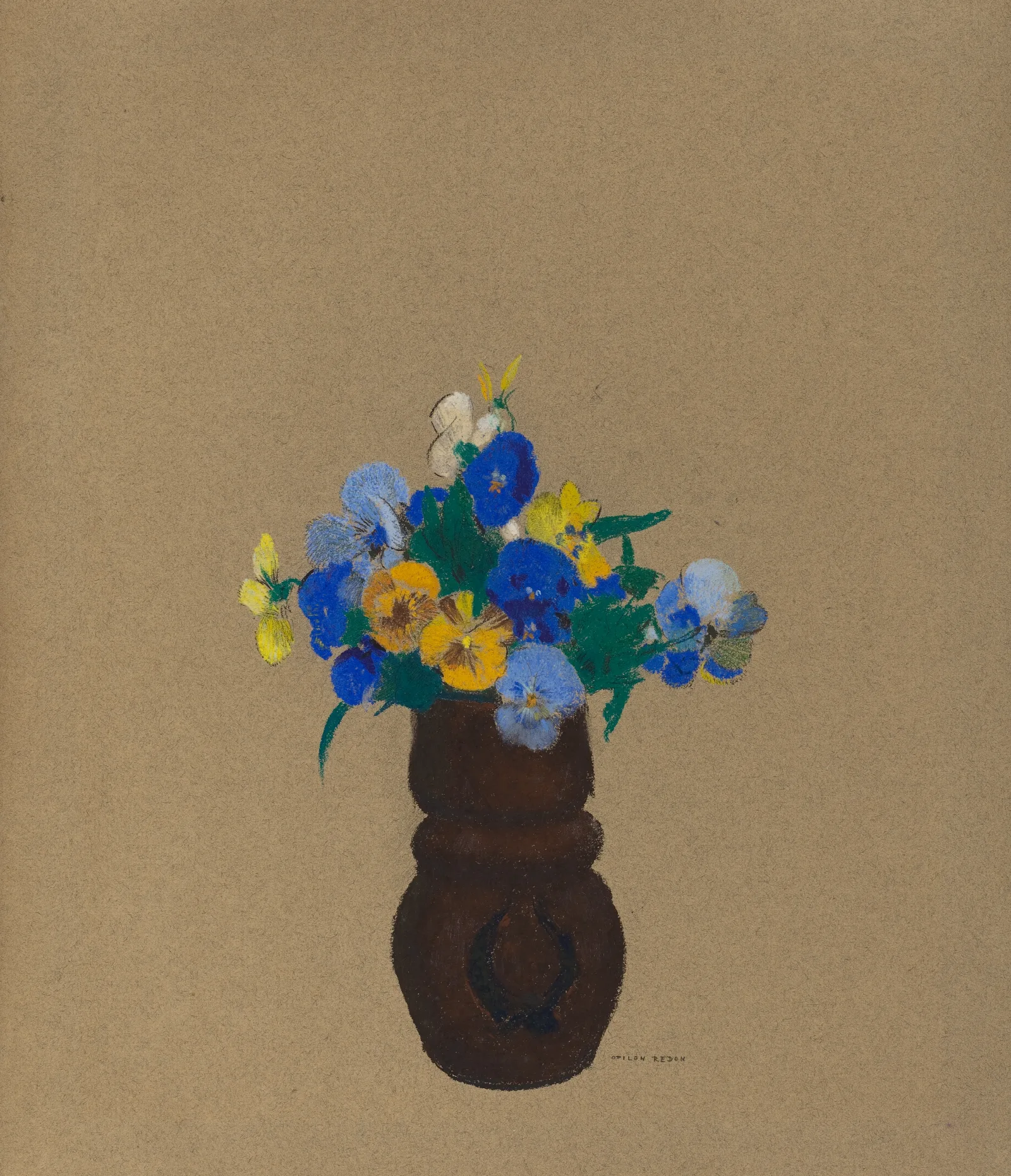 Pansies 3 Wall Art by Odilon Redon - Canvas Print