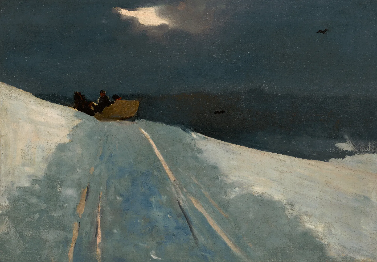 Sleigh Ride Wall Art by Winslow Homer - Canvas Print