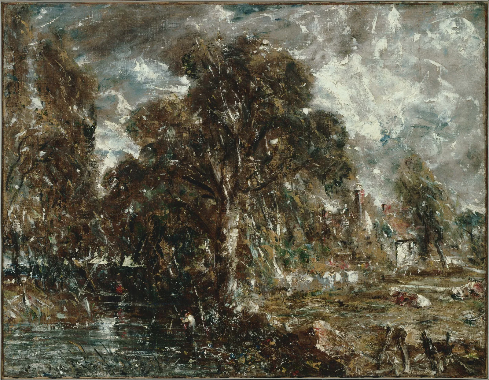 On The River Stour Wall Art by John Constable - Canvas Print