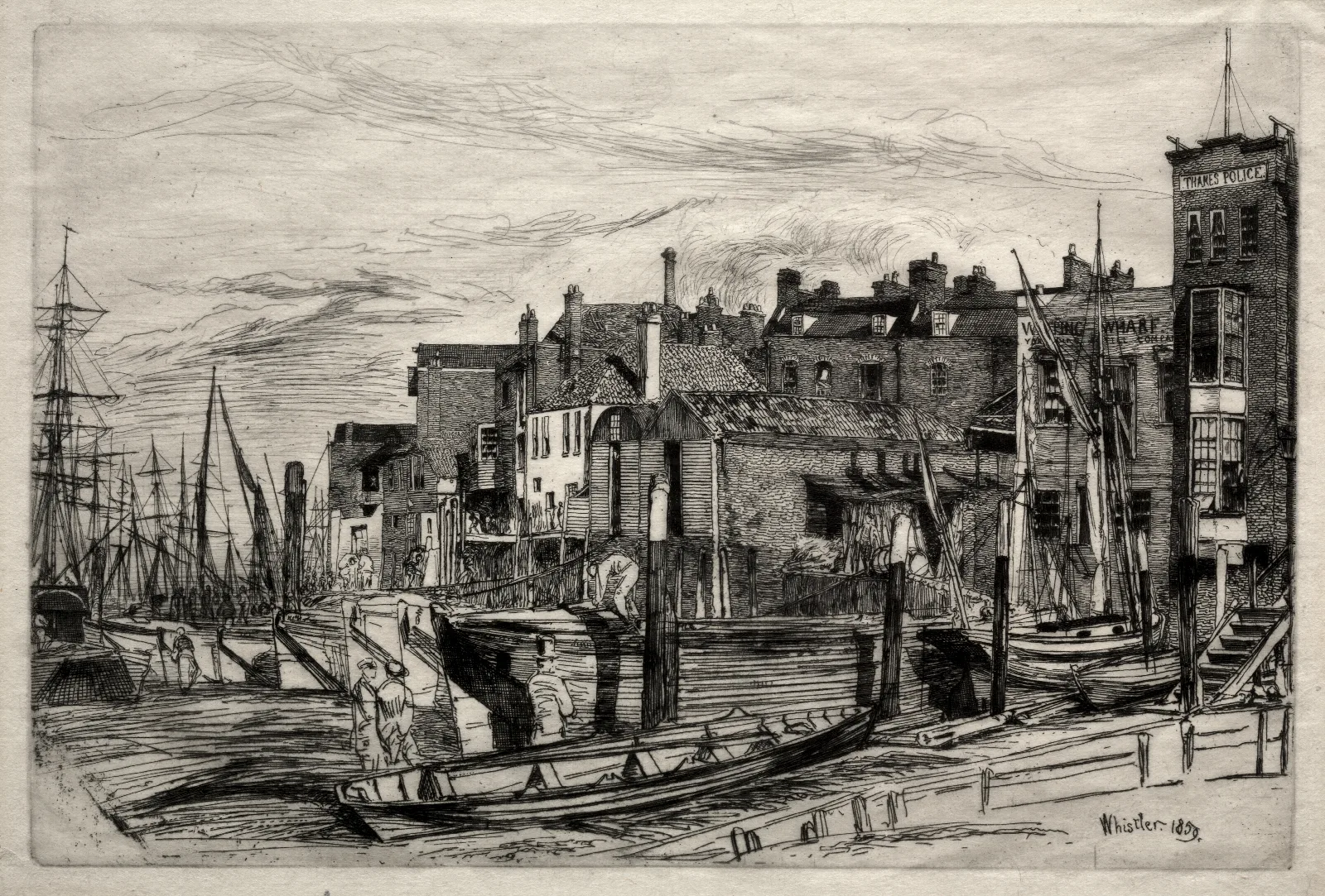 Thames Police 2 Wall Art by James Abbott McNeill Whistler - Canvas Print