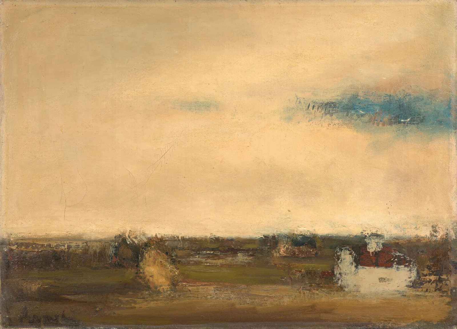 Landschaft Mit Weisem Haus Wall Art by Constant Permeke - Canvas Print