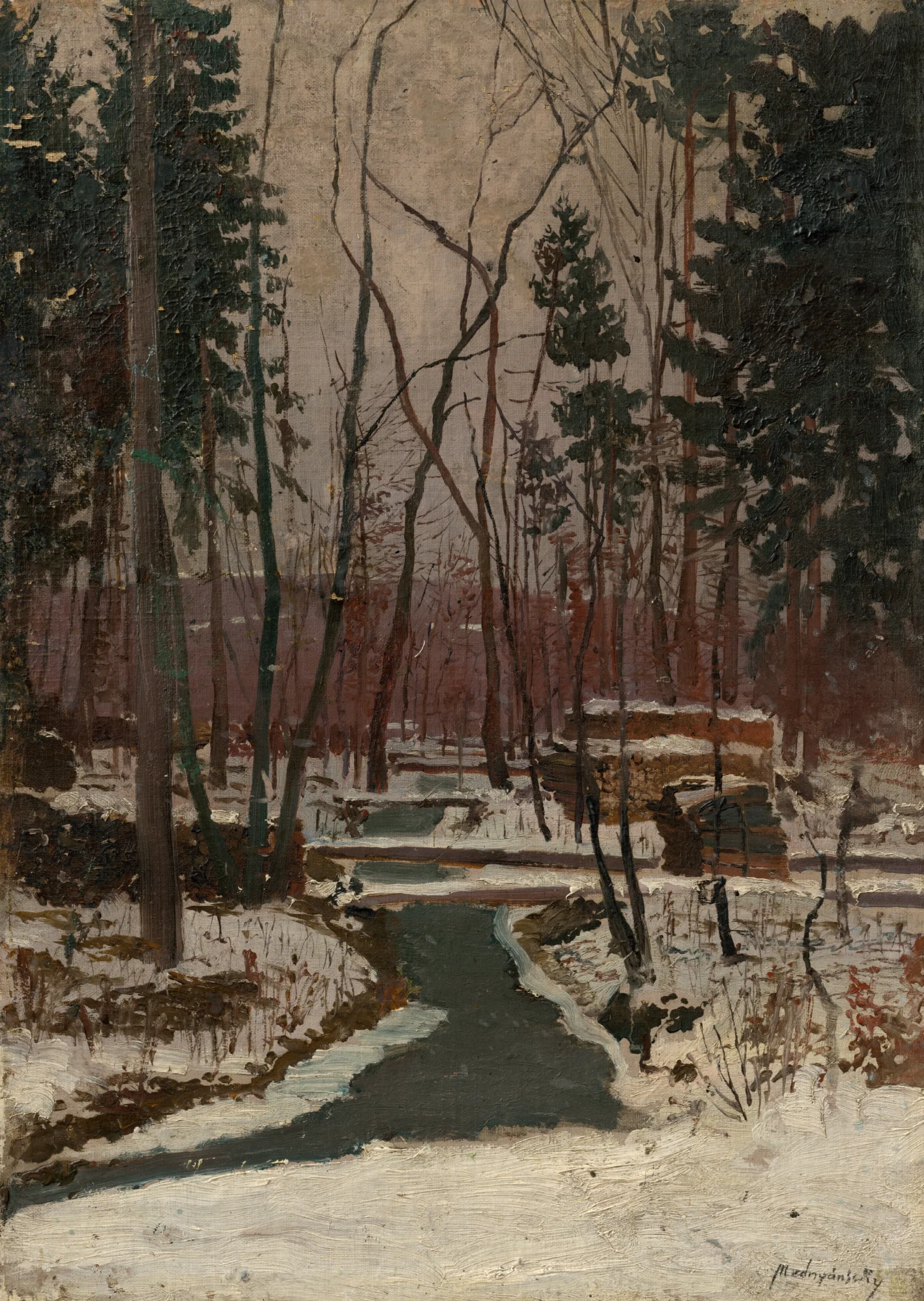 Thaw 3 Wall Art by Ladislav Mednyánszky - Canvas Print