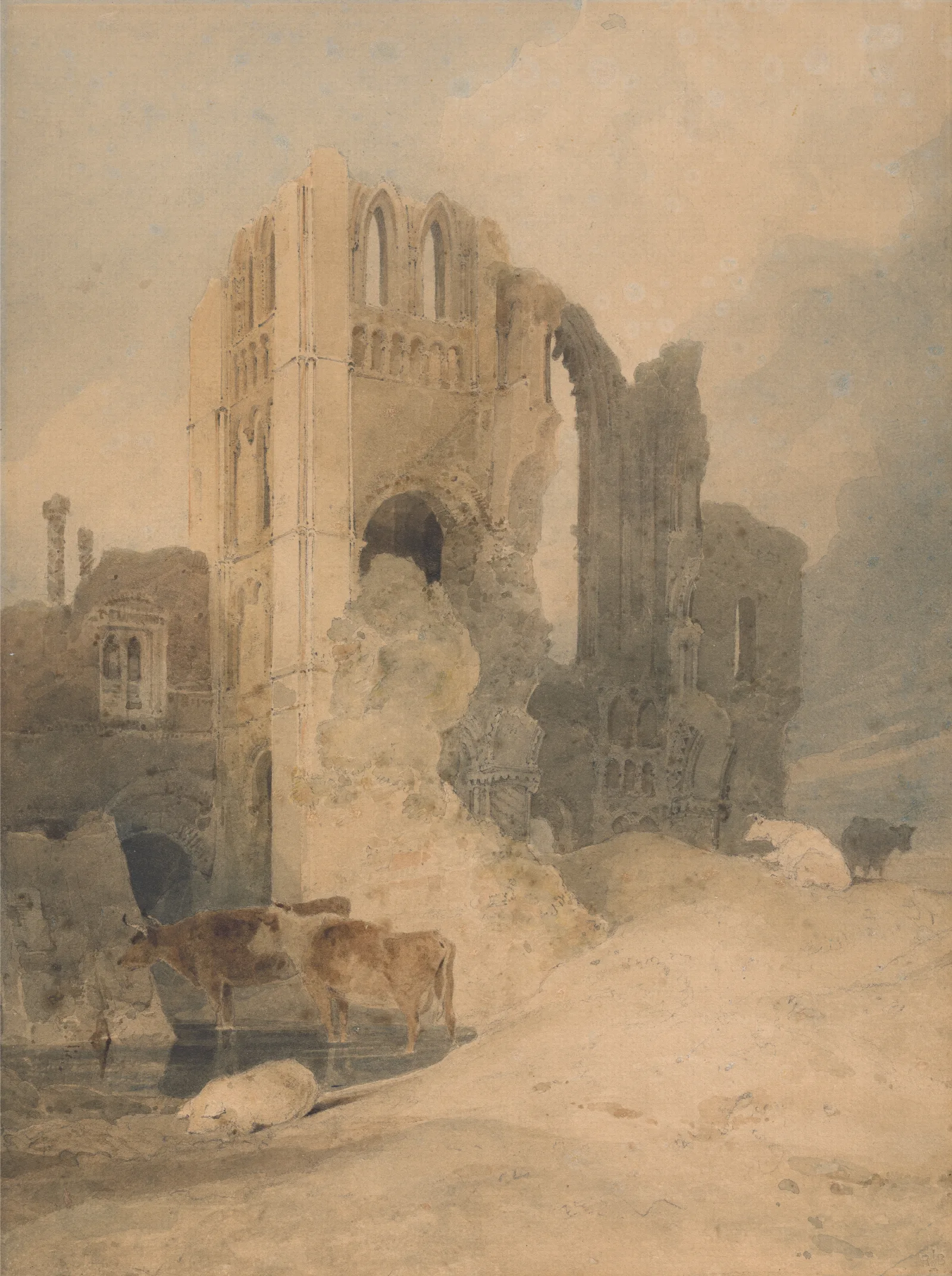 Castle Acre Priory Norfolk 3 Wall Art by John Sell Cotman - Canvas Print