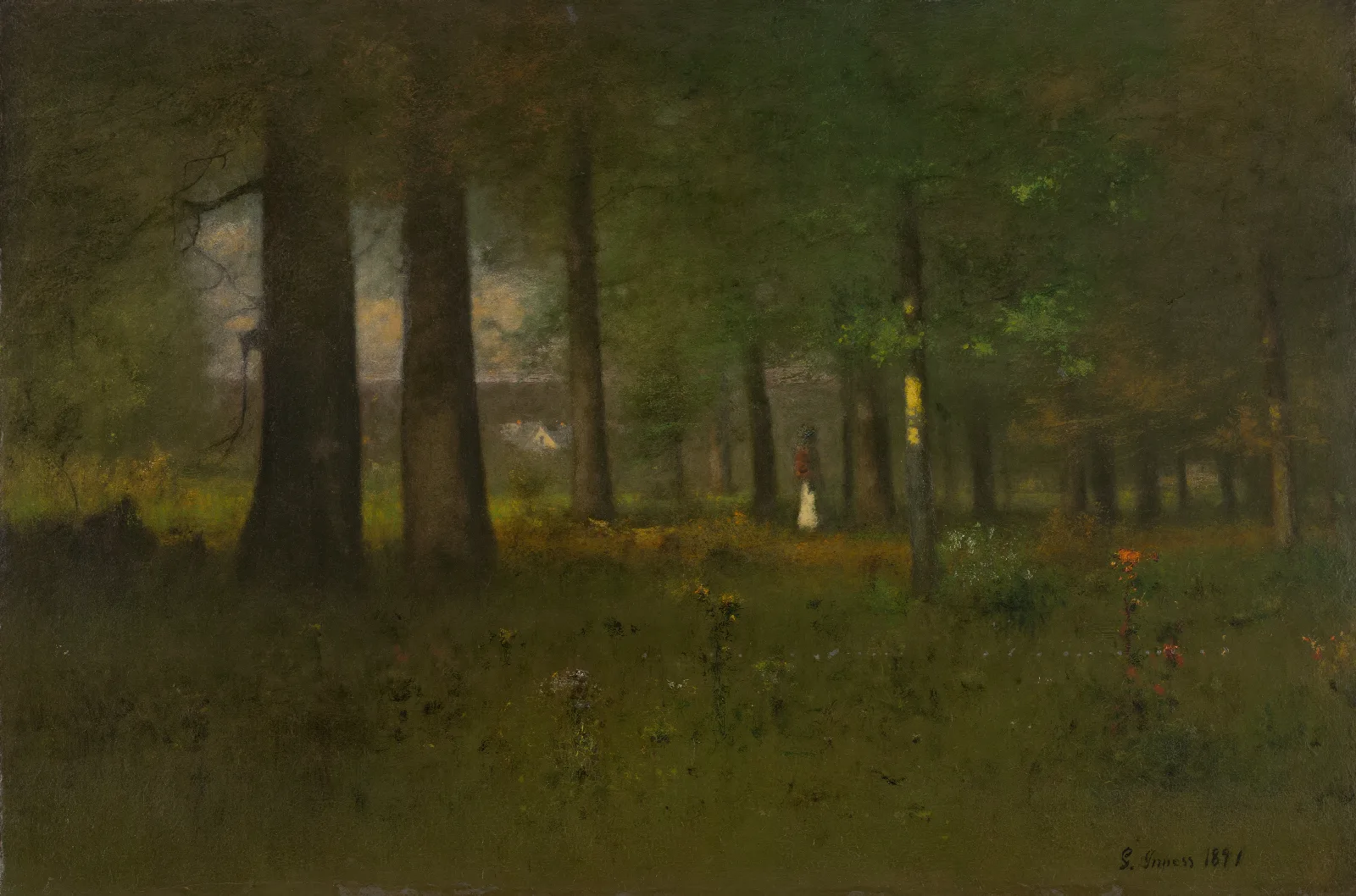 The Edge Of The Forest Wall Art by George Inness - Canvas Print
