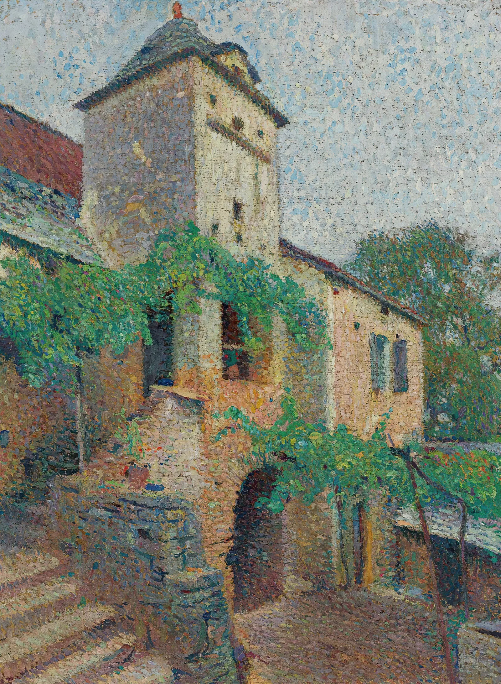 Vue Dune Ferme Avec Un Pigeonnier Wall Art by Henri Martin - Canvas Print