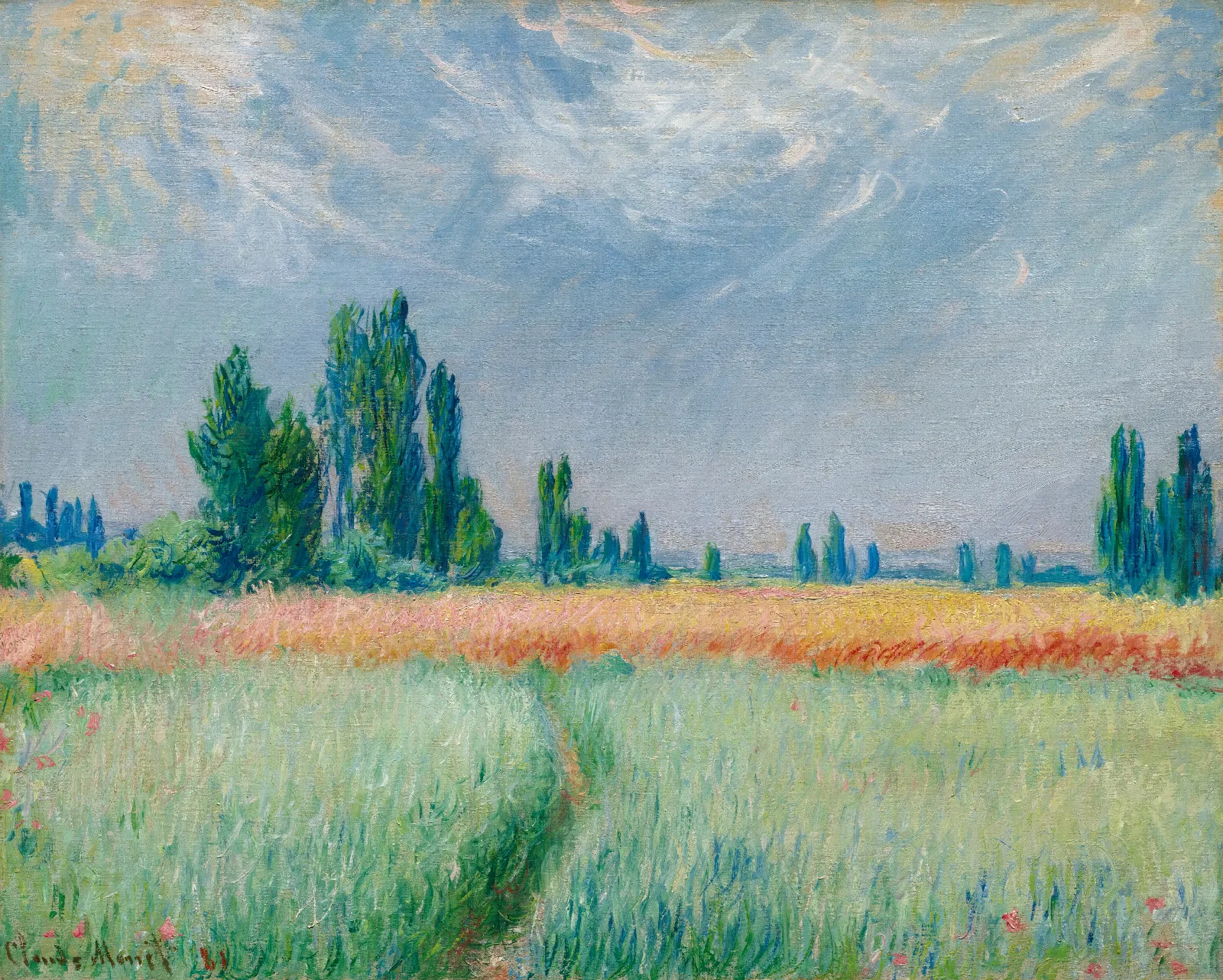 Champ De Ble Wall Art by Claude Monet - Canvas Print