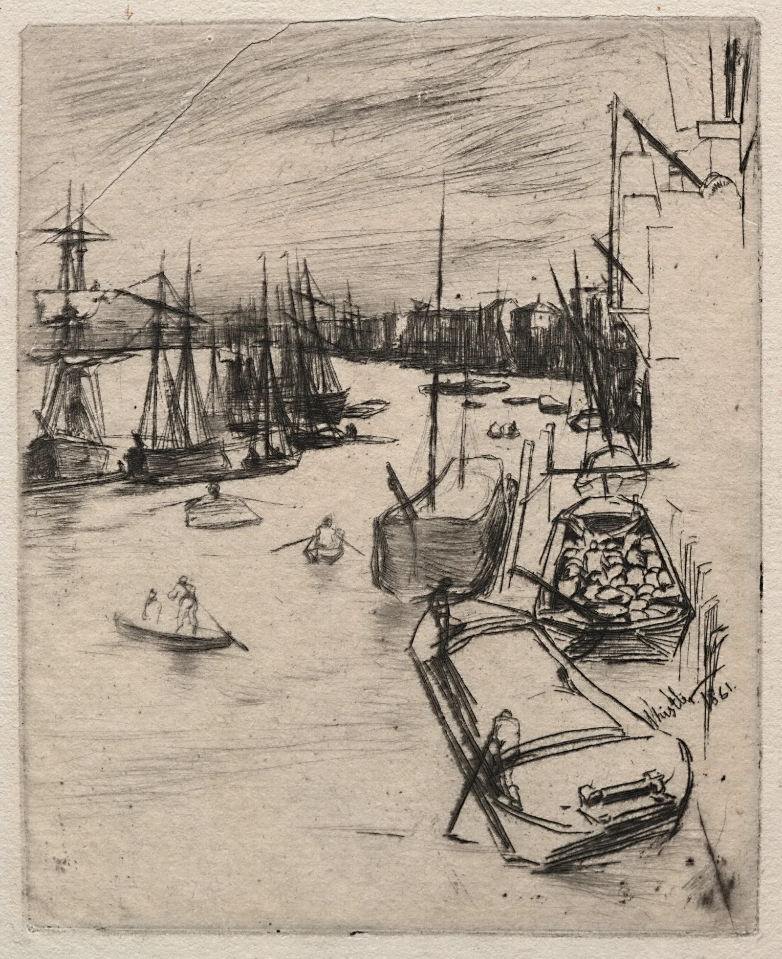 Little Wapping Wall Art by James Abbott McNeill Whistler - Canvas Print