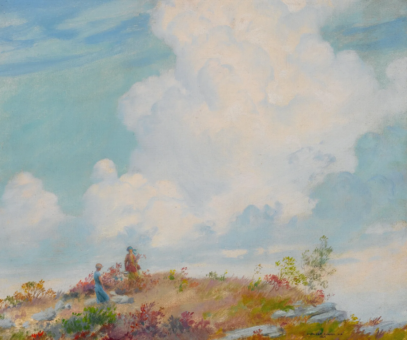 Pink Cloud Over Mountain Wall Art by Charles Courtney Curran - Canvas Print