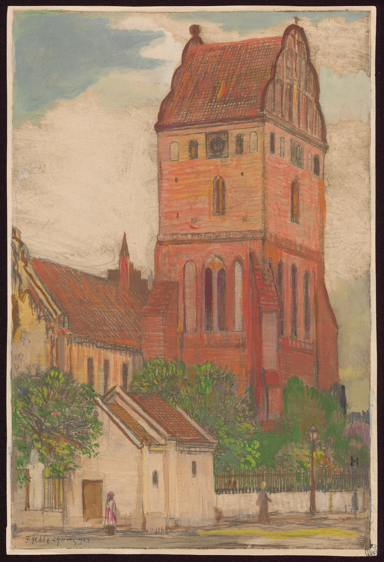 Virgin Marys Church In Nowe Miasto Wall Art by Feliks Jabłczyński - Canvas Print