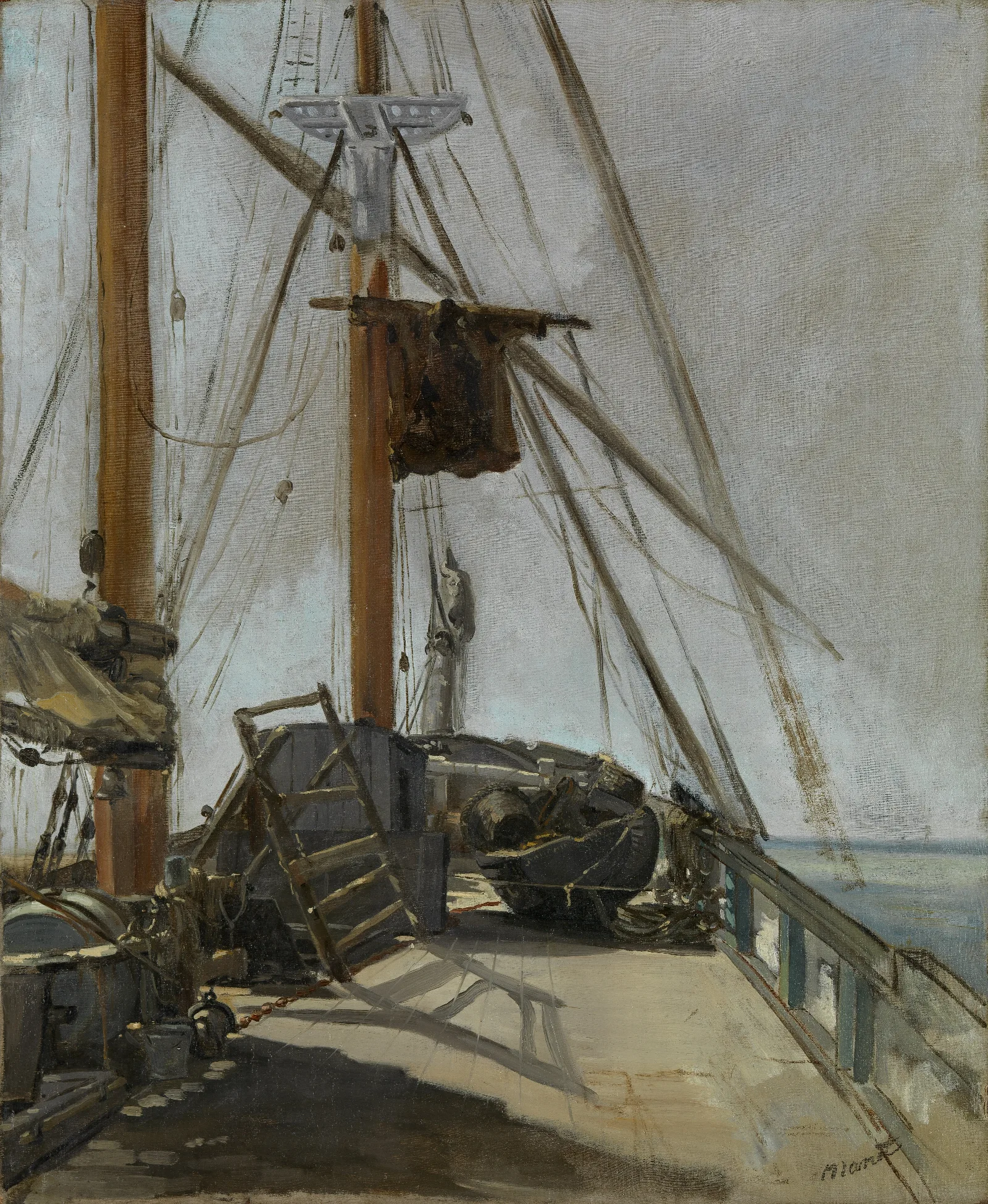 The Ships Deck Wall Art by Édouard Manet - Canvas Print