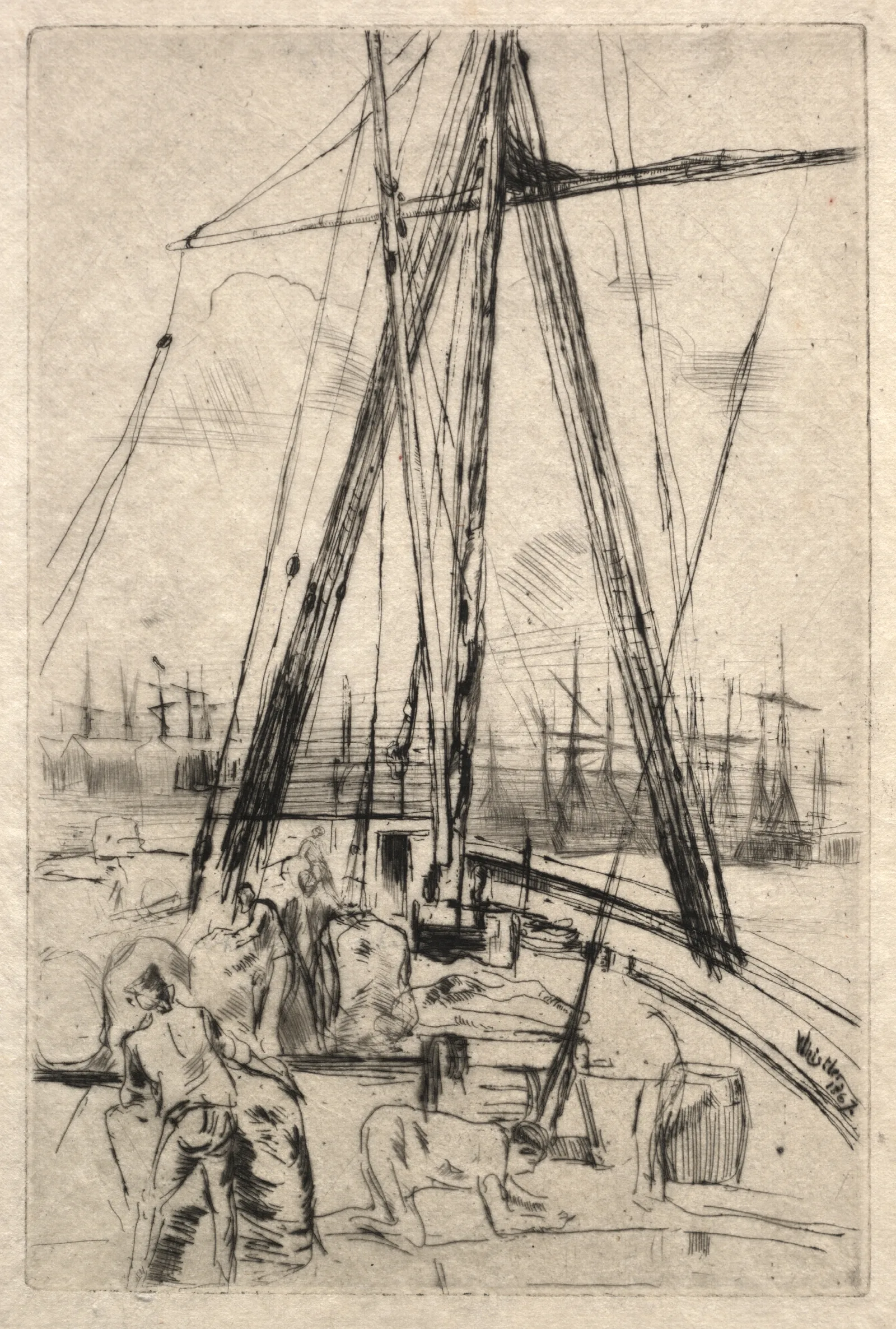 Shipping At Liverpool Wall Art by James Abbott McNeill Whistler - Canvas Print
