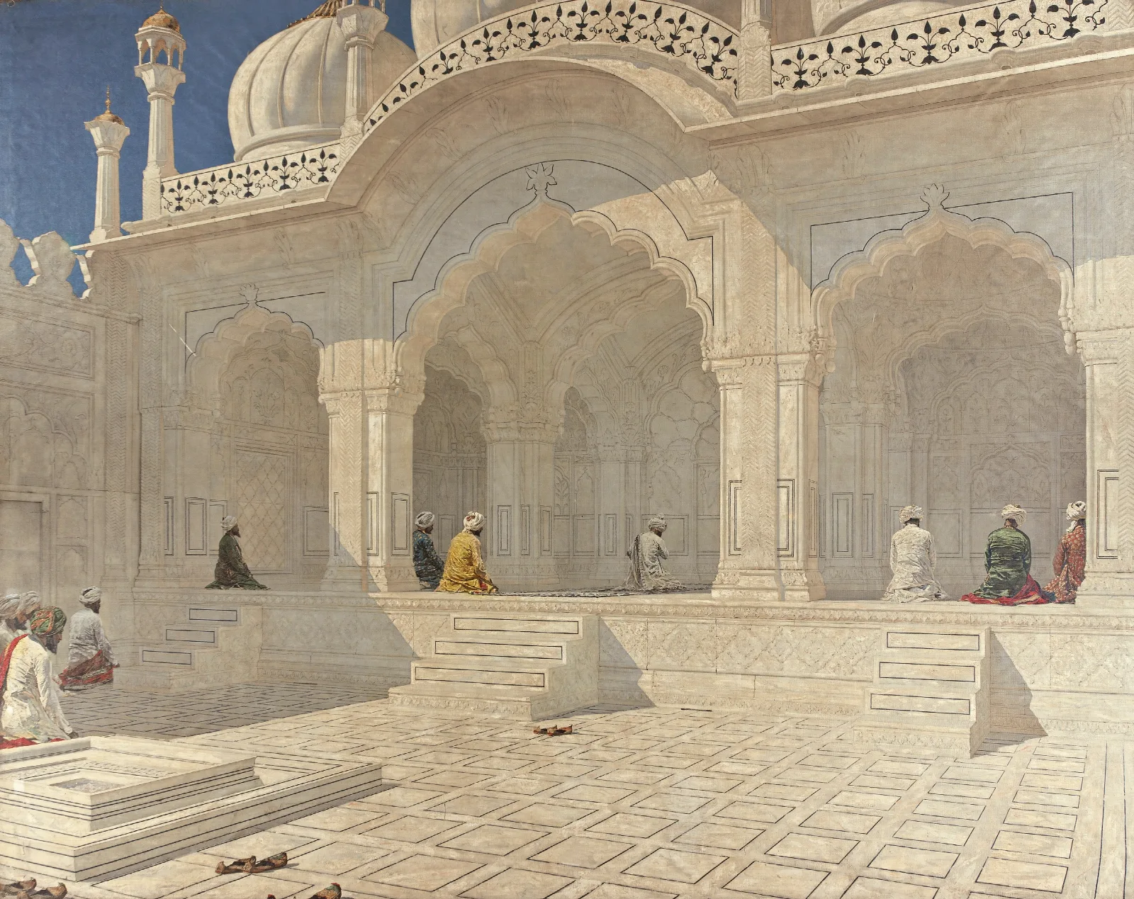 Pearl Mosque At Delhi Wall Art by Vasily Vereshchagin - Canvas Print