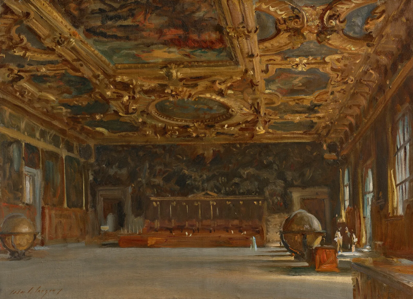 Hall Of The Grand Council Doges Palace Venice Wall Art by John Singer Sargent - Canvas Print
