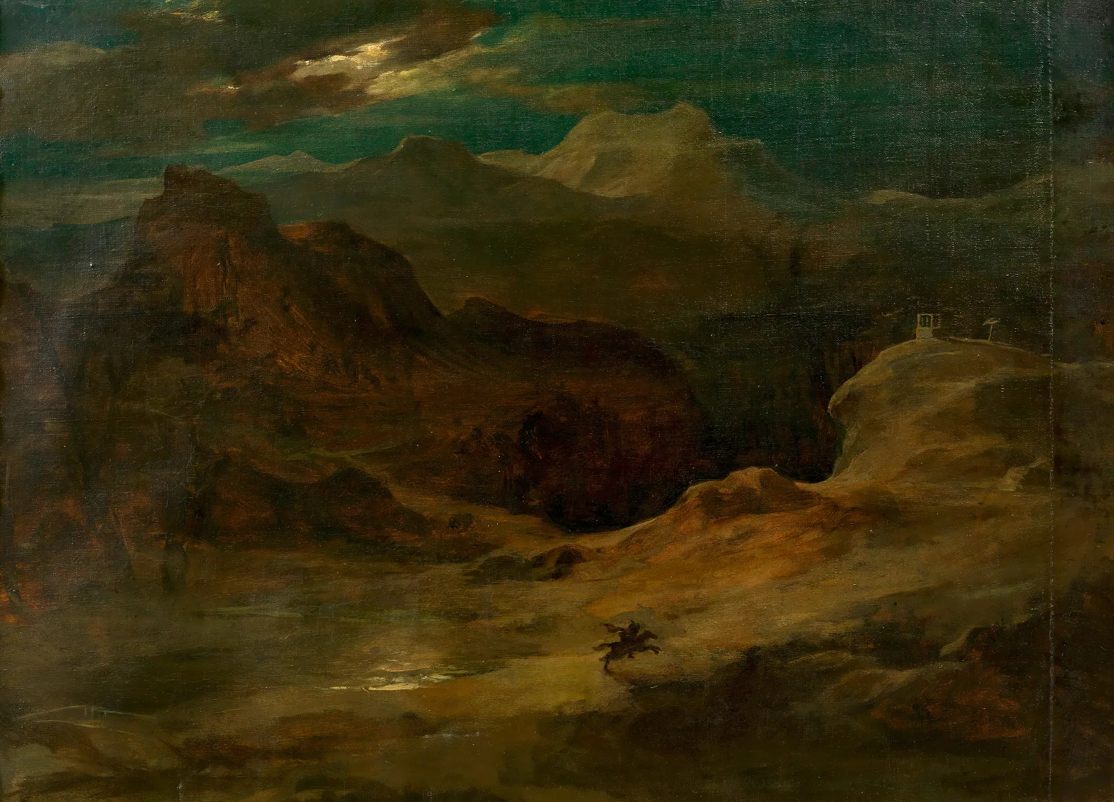 Mondlandschaft Walpurgisnacht Wall Art by Friedrich von Amerling - Canvas Print