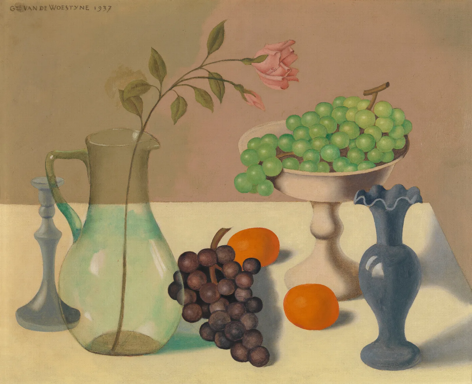 Still Life With Grapes 8 Wall Art by Gustave Van de Woestijne - Canvas Print