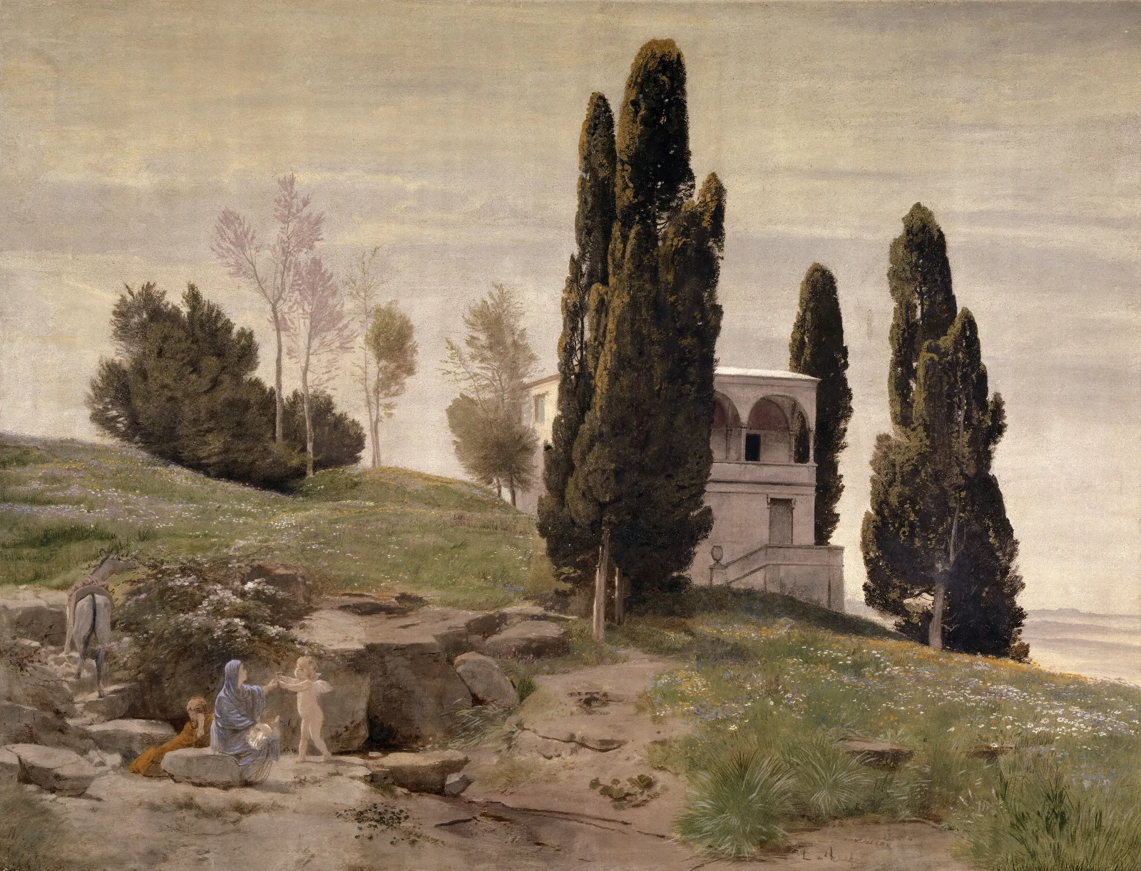 Rest On The Flight Into Egypt 8 Wall Art by Arnold Böcklin - Canvas Print